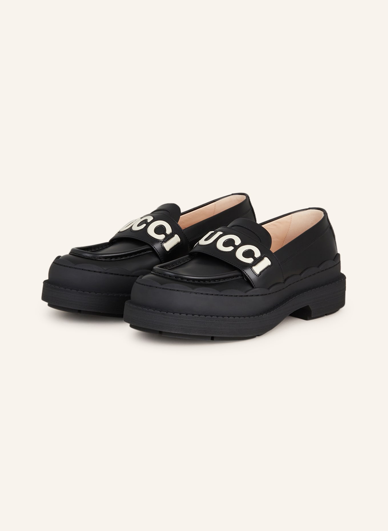 GUCCI Loafers, Color: 1085 BLACK/BLACK/N.MY.WHI (Image 1)