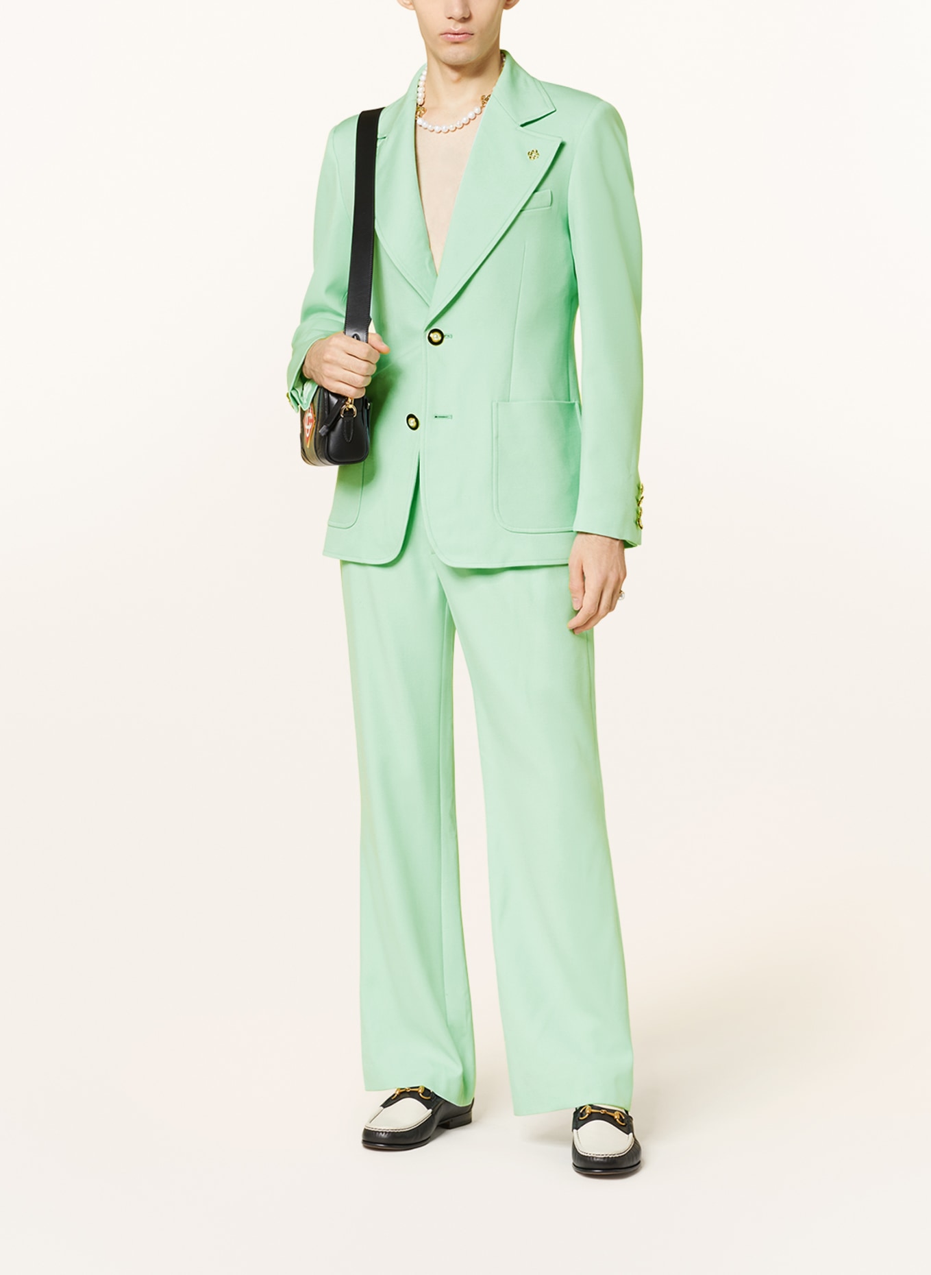 Casablanca Spodnie garniturowe regular fit, Kolor: MIĘTOWY (Obrazek 2)