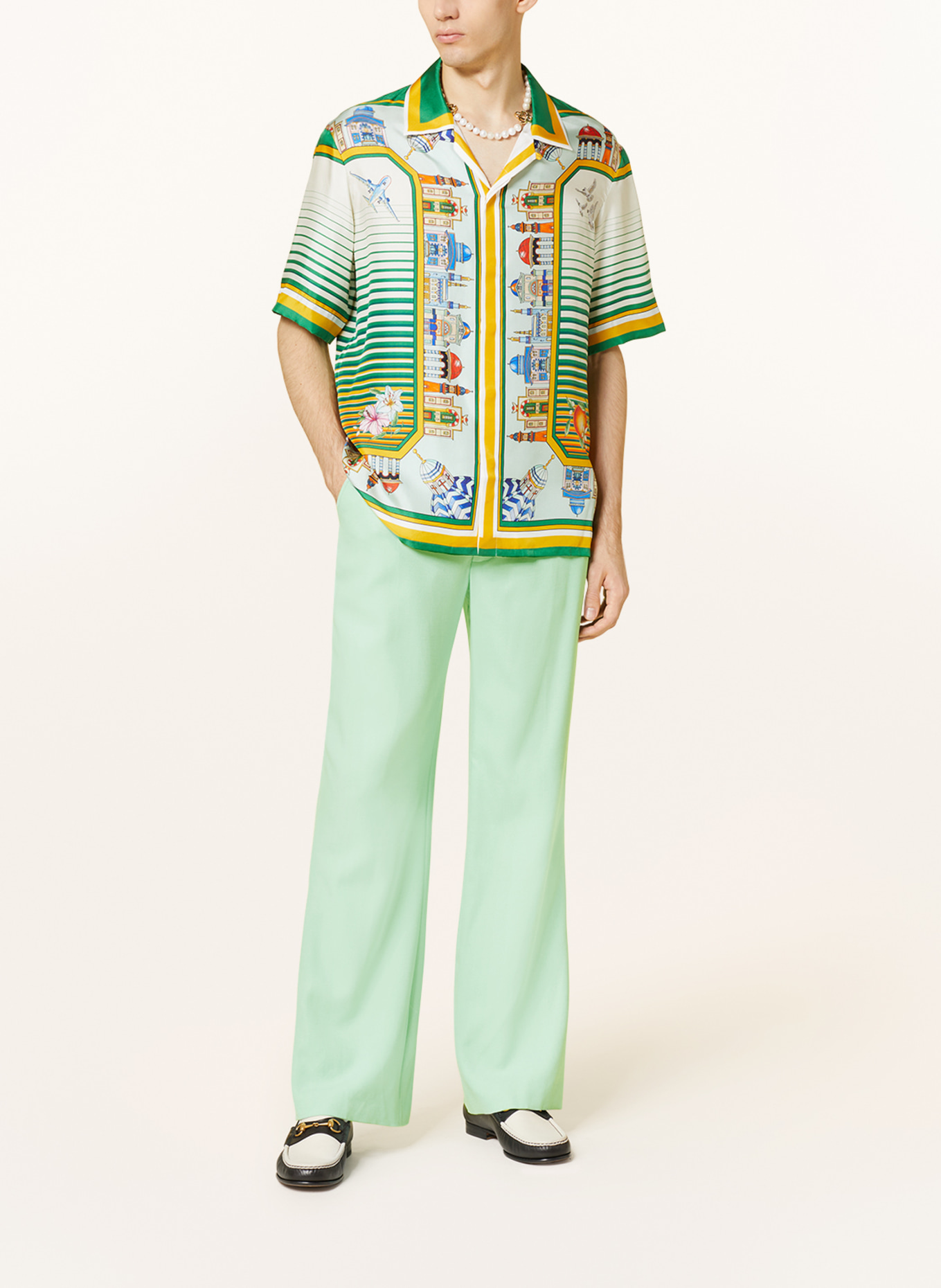 Casablanca Spodnie garniturowe regular fit, Kolor: MIĘTOWY (Obrazek 3)