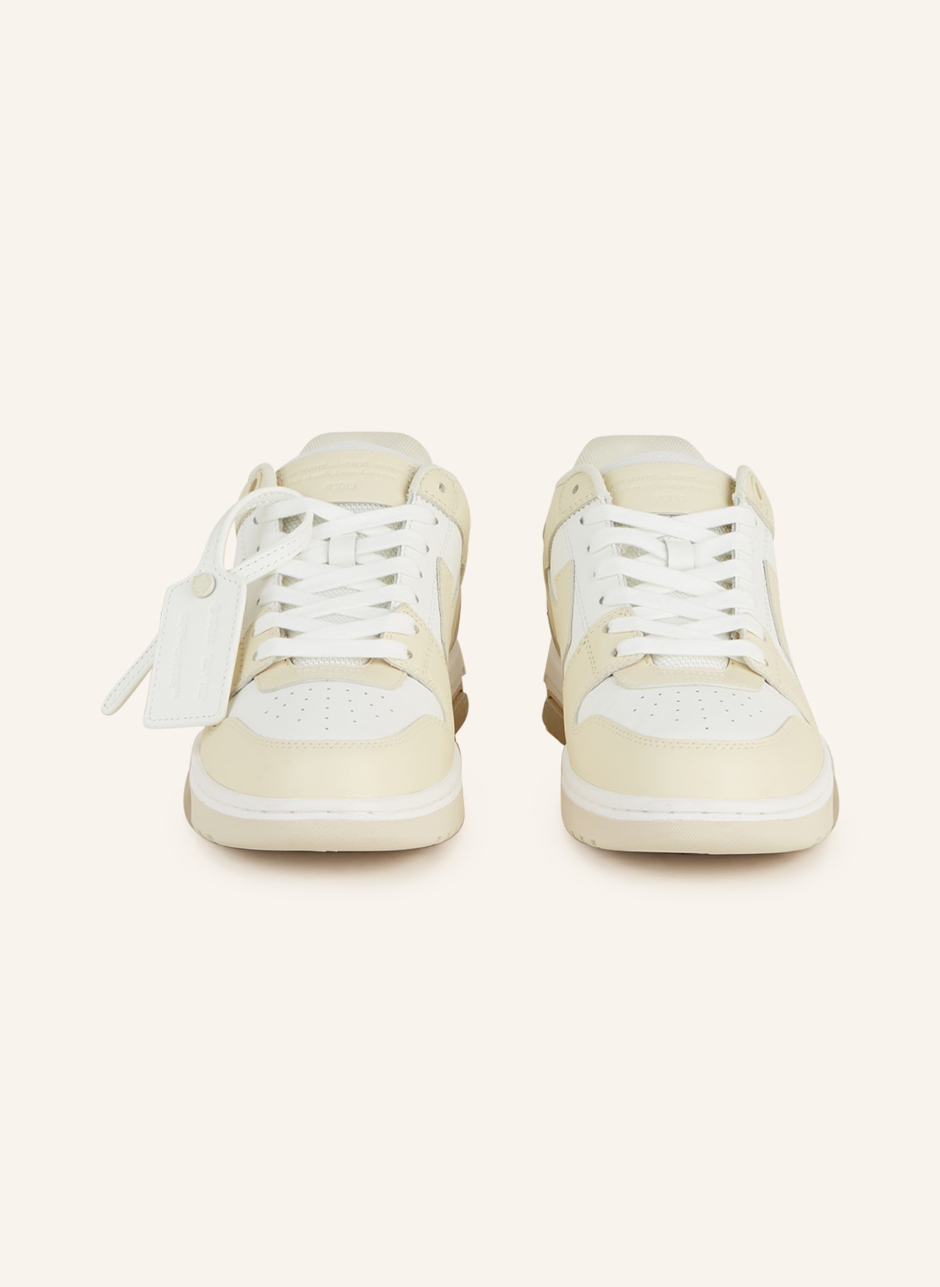 Off-White Sneakers OUT OF OFFICE, Color: BEIGE/ WHITE (Image 3)