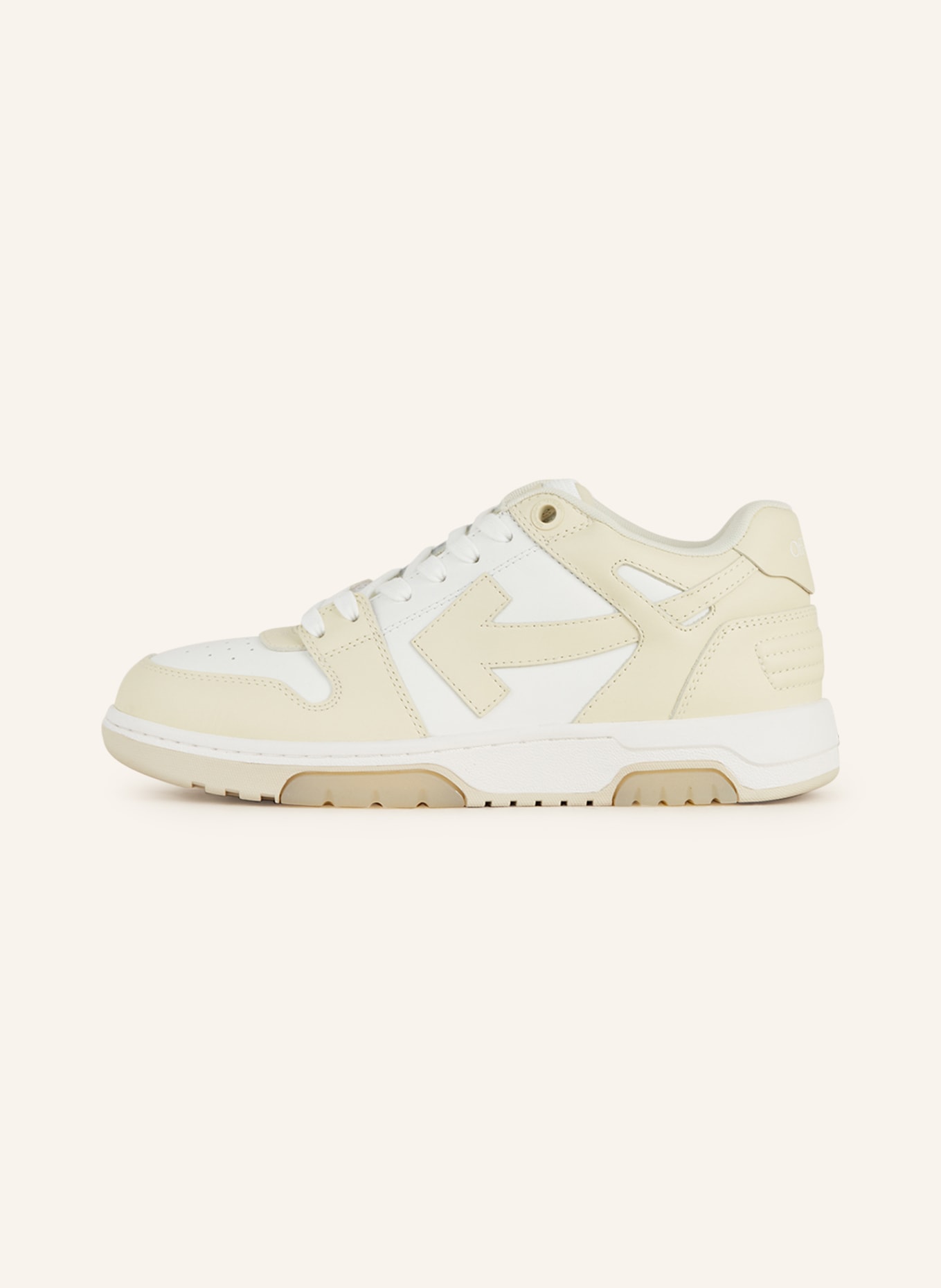 Off-White Sneakers OUT OF OFFICE, Color: BEIGE/ WHITE (Image 4)