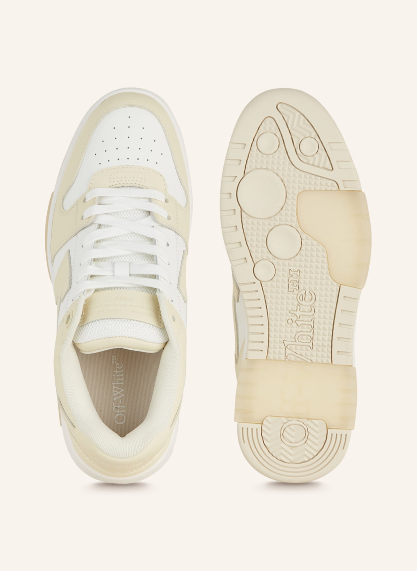 Off-White Sneakers OUT OF OFFICE, Color: BEIGE/ WHITE (Image 5)