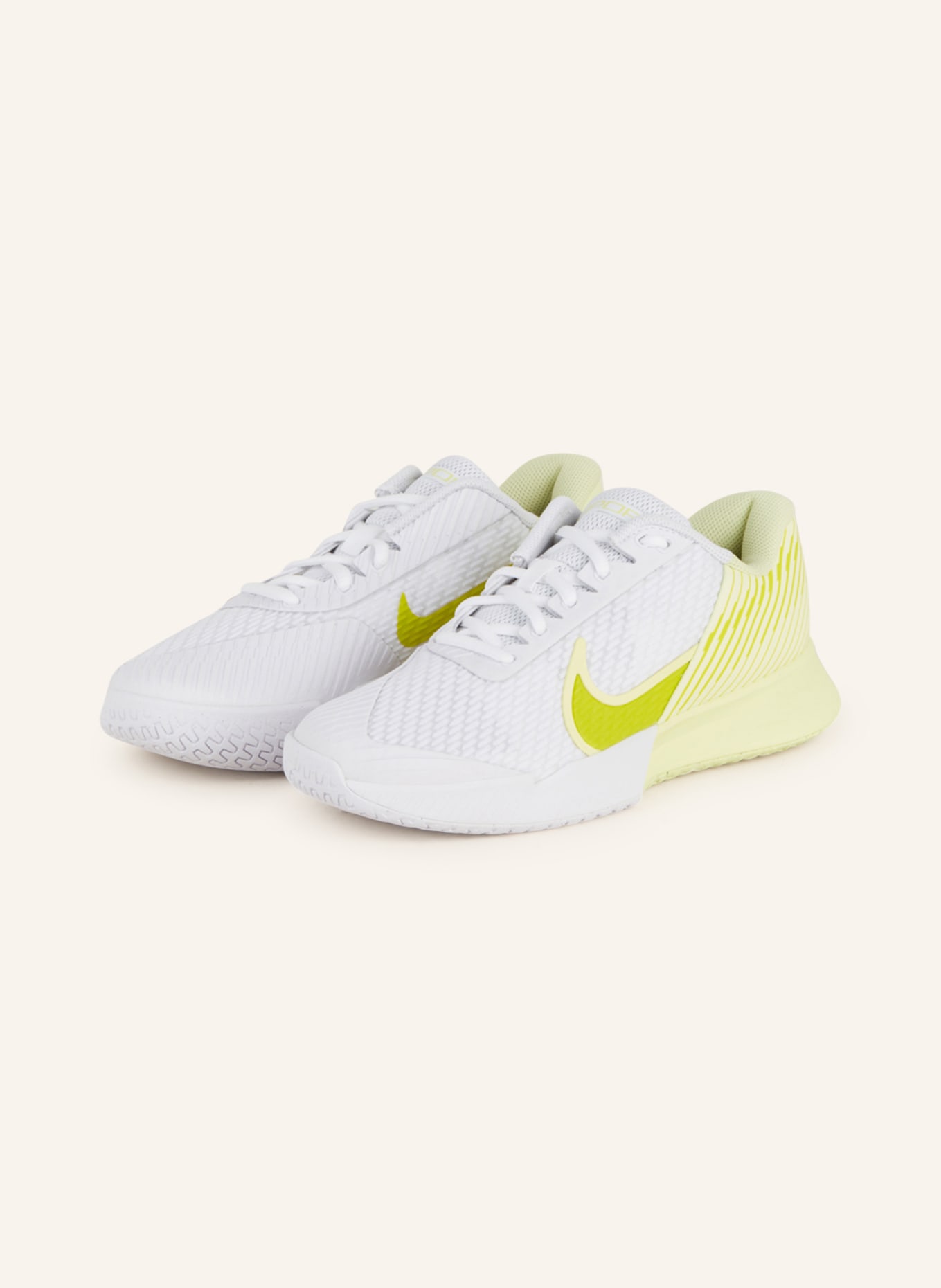 Nike Tennisschuhe COURT AIR ZOOM VAPOR PRO 2 in weiss/ gelb