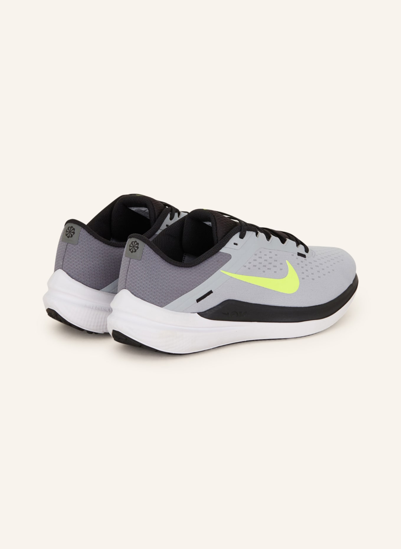 Nike Running shoes NIKE WINFLO 10, Color: GRAY/ NEON YELLOW (Image 2)