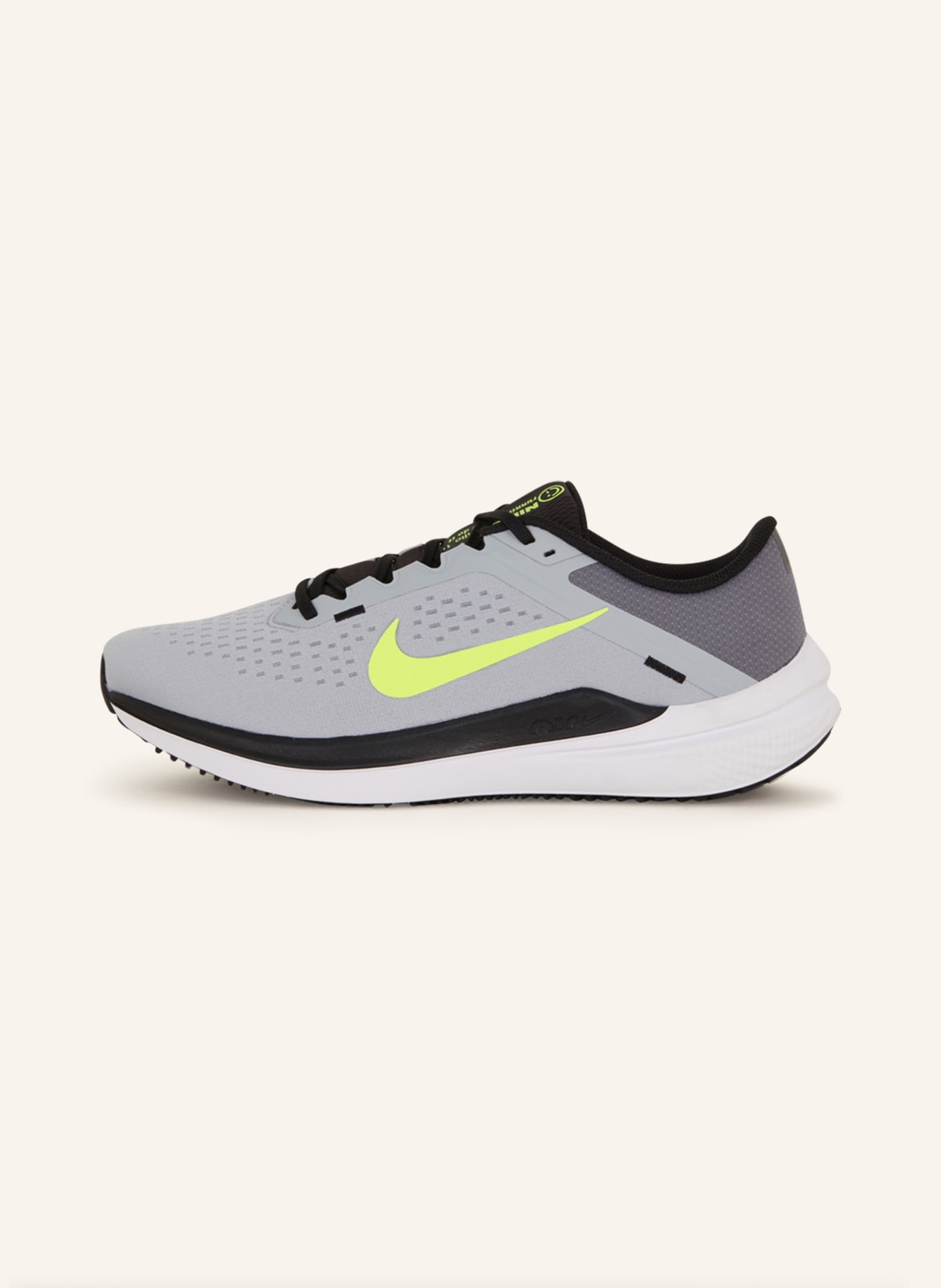 Nike Running shoes NIKE WINFLO 10, Color: GRAY/ NEON YELLOW (Image 4)