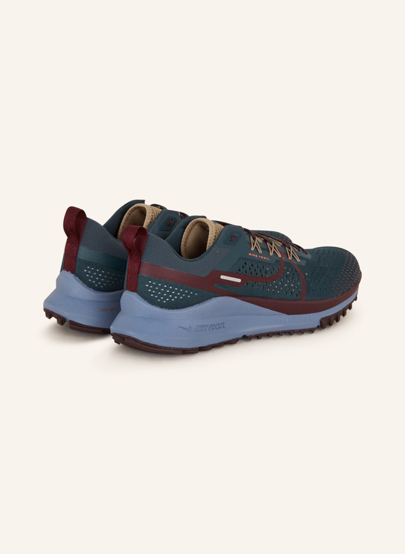 Nike Trailrunning-Schuhe REACT PEGASUS TRAIL 4, Farbe: PETROL/ DUNKELROT (Bild 2)