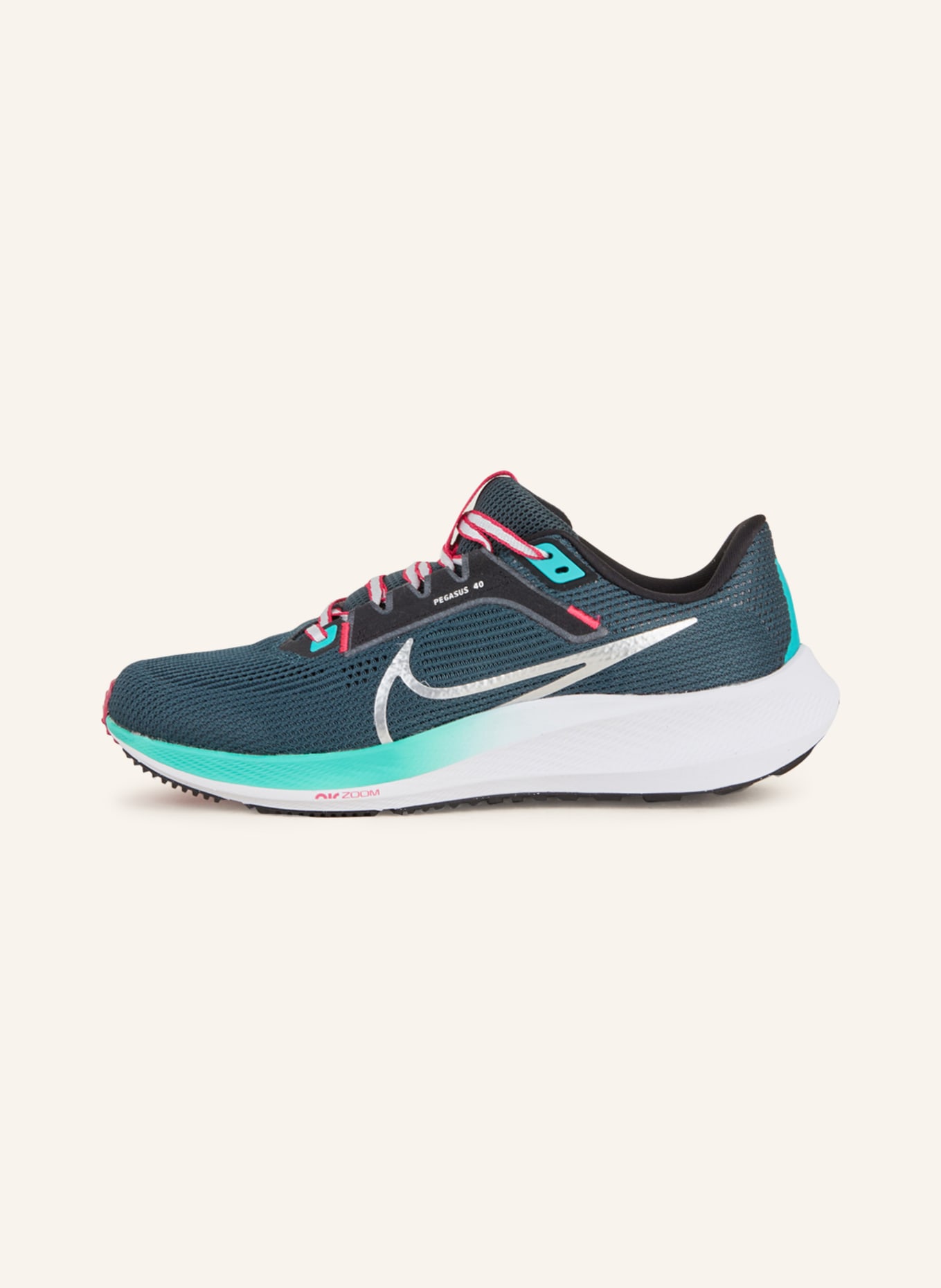 Nike Laufschuhe PEGASUS 40, Farbe: PETROL/ SILBER (Bild 4)