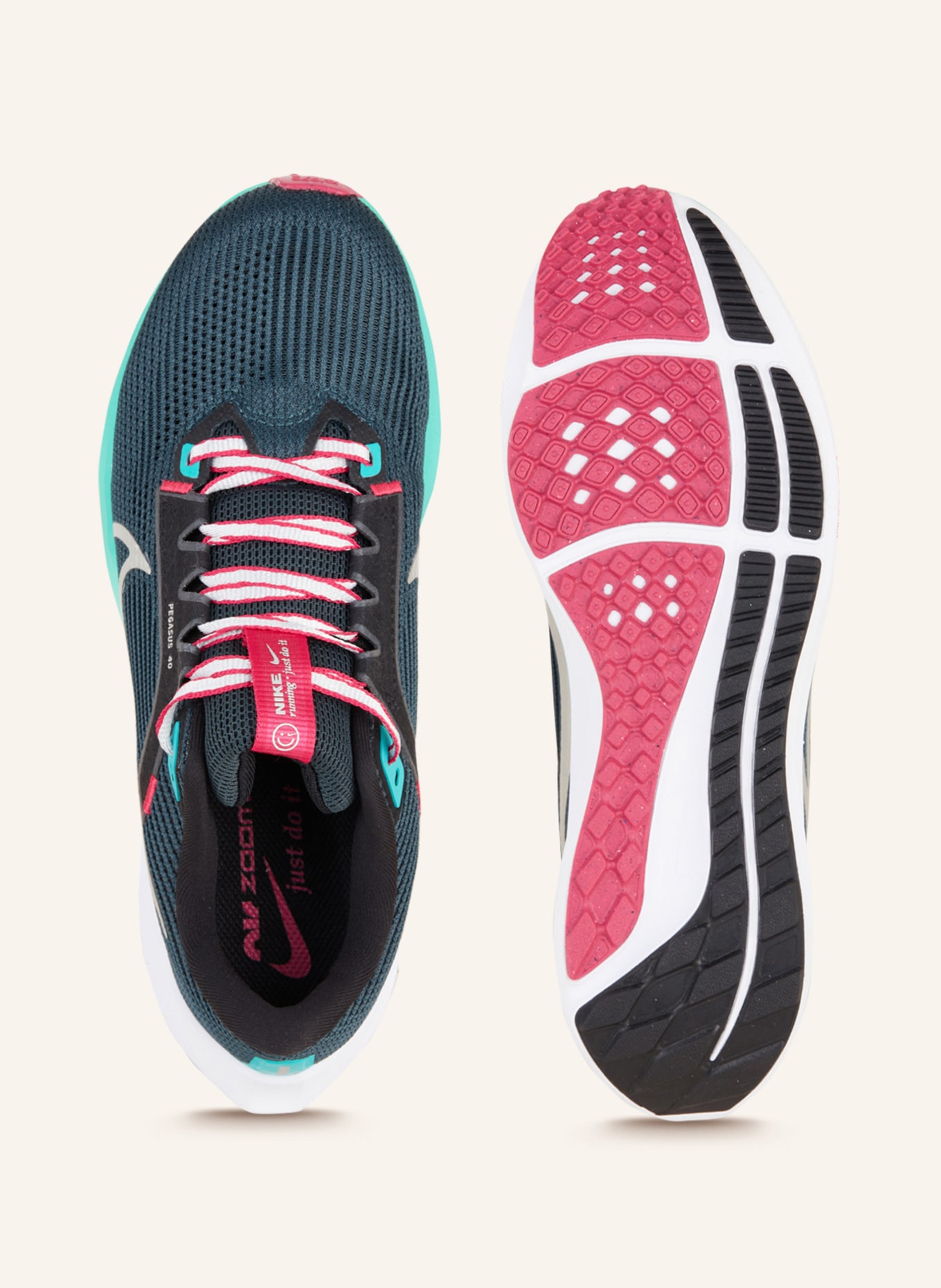 Nike Laufschuhe PEGASUS 40, Farbe: PETROL/ SILBER (Bild 5)