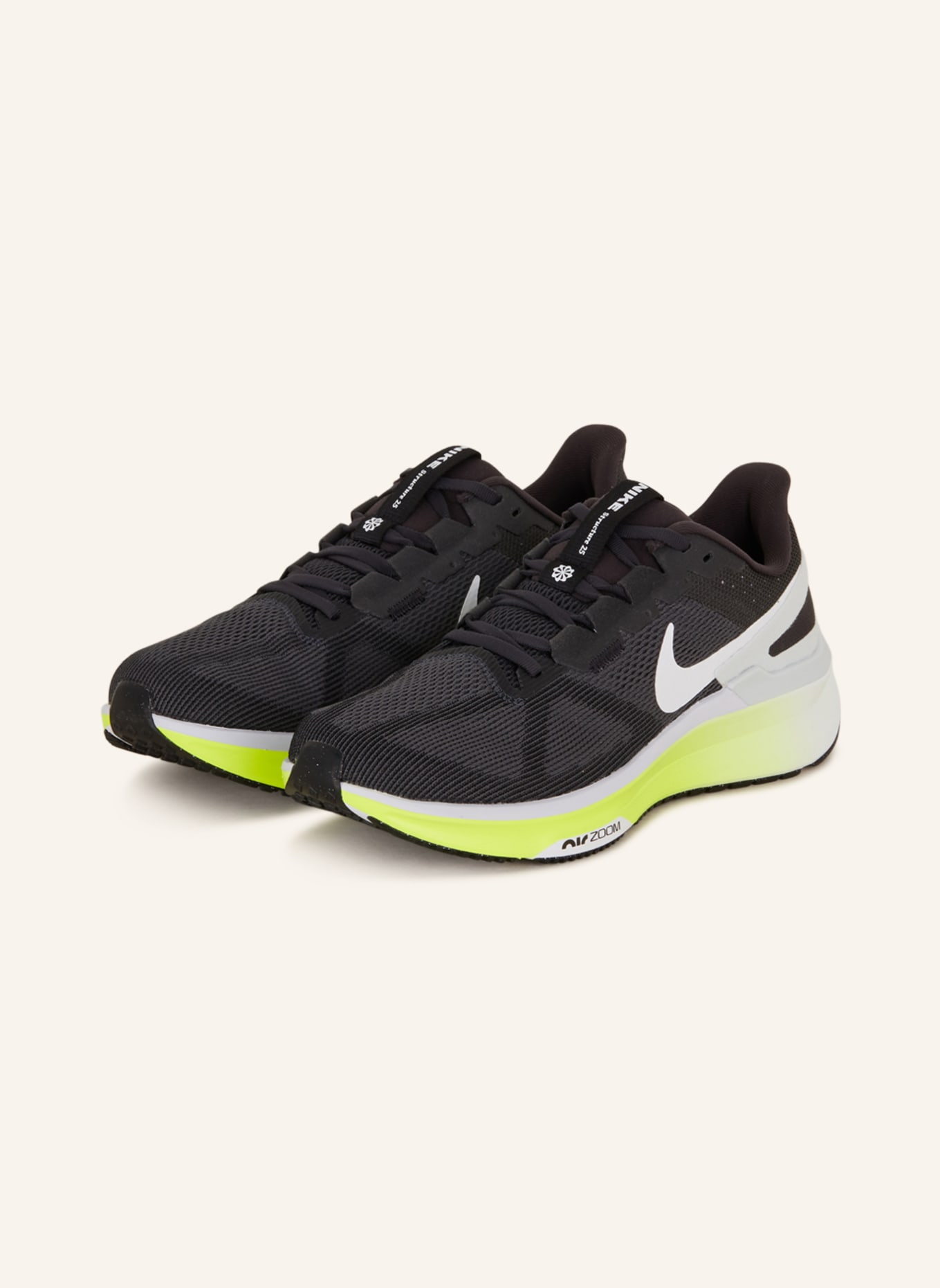 Nike Laufschuhe AIR ZOOM STRUCTURE 25, Farbe: DUNKELGRAU/ WEISS (Bild 1)