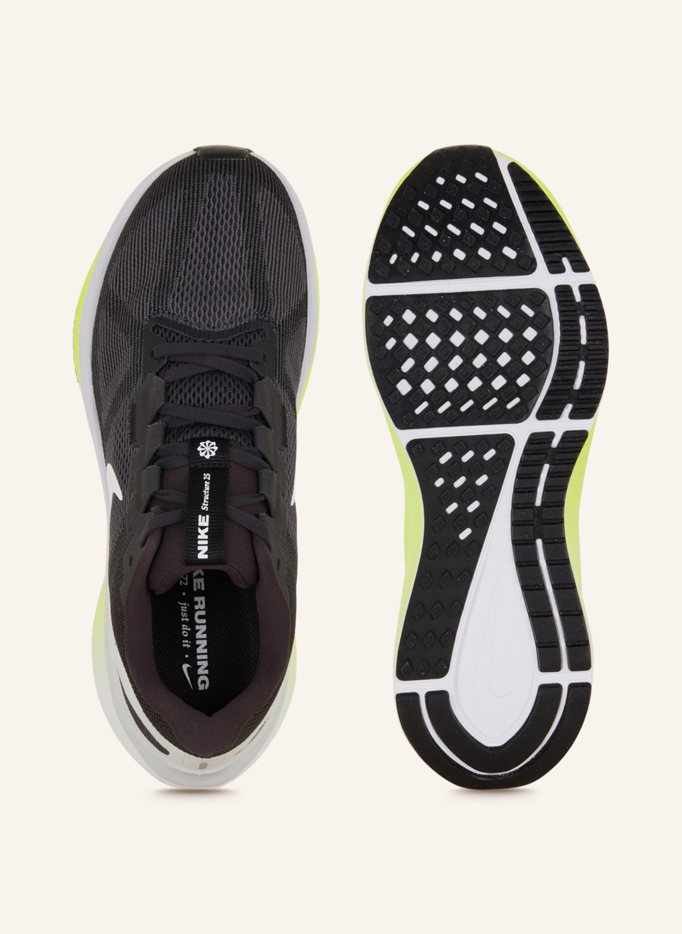 Nike Laufschuhe AIR ZOOM STRUCTURE 25, Farbe: DUNKELGRAU/ WEISS (Bild 5)