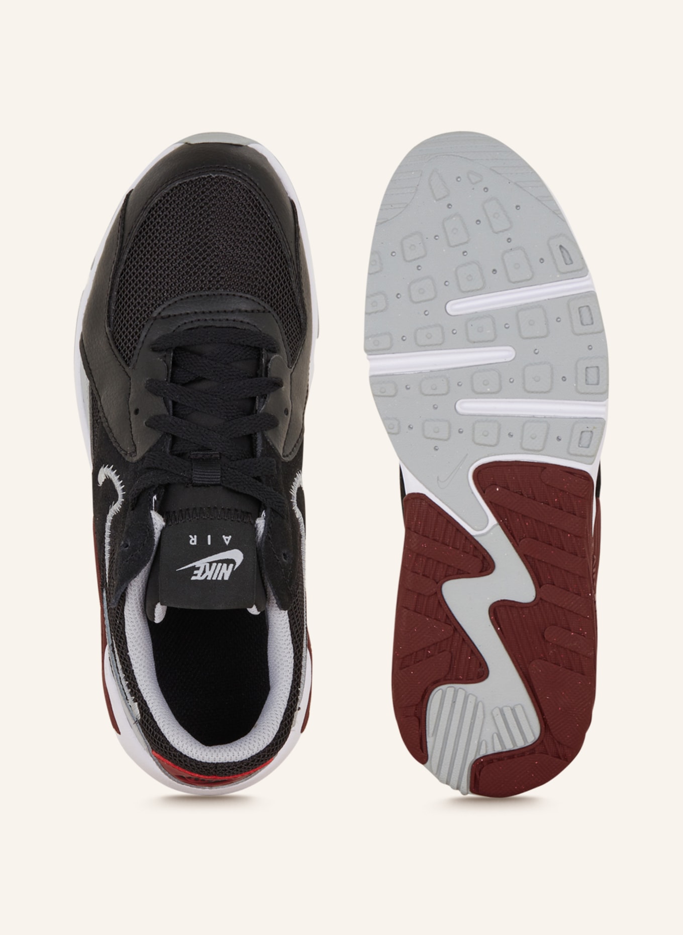 Nike Sneaker AIR MAX, Farbe: SCHWARZ/ GRAU/ DUNKELROT (Bild 5)