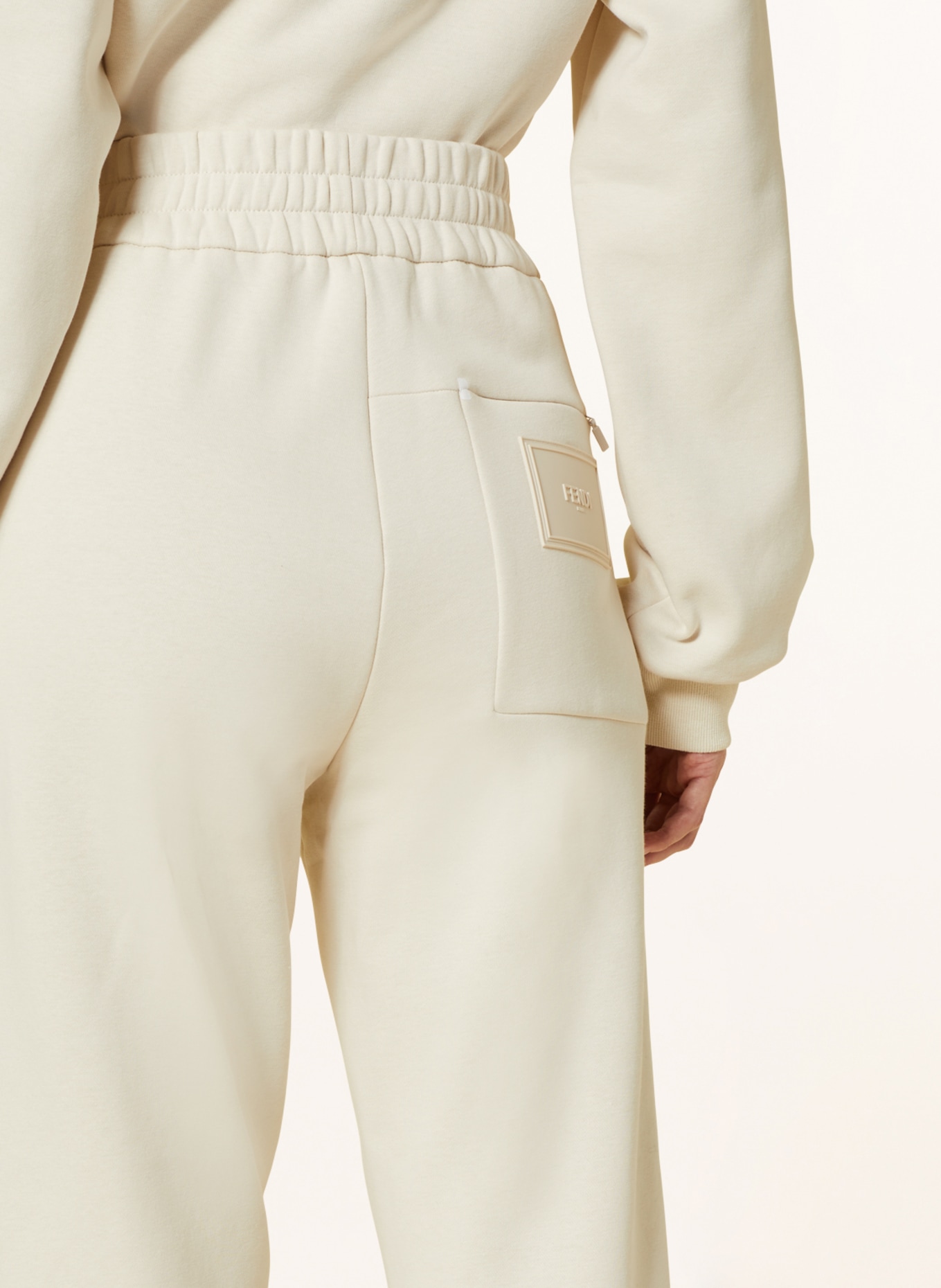 FENDI Spodnie dresowe z lampasami, Kolor: ECRU (Obrazek 5)