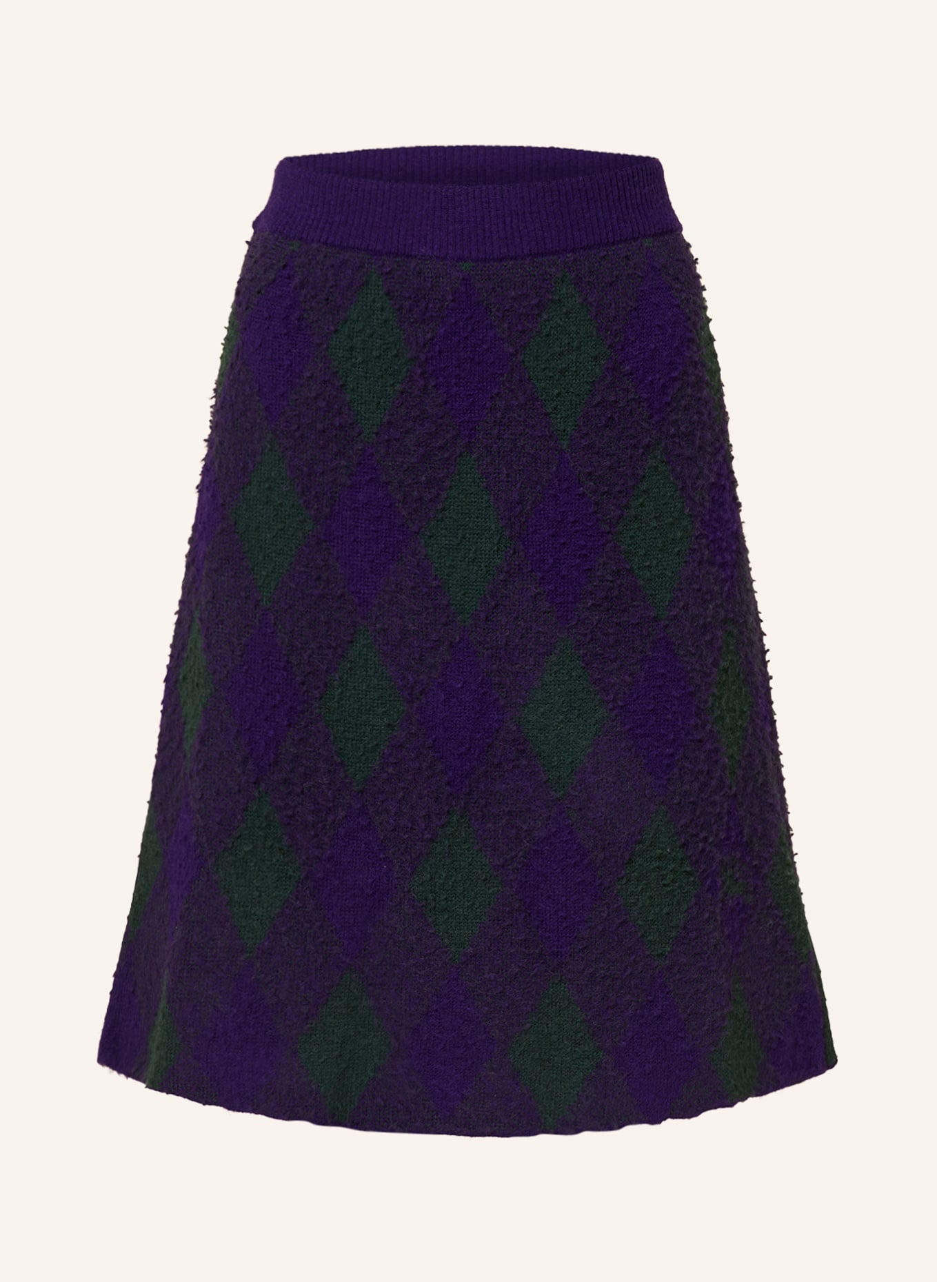 BURBERRY Knit skirt, Color: DARK PURPLE/ DARK GREEN (Image 1)