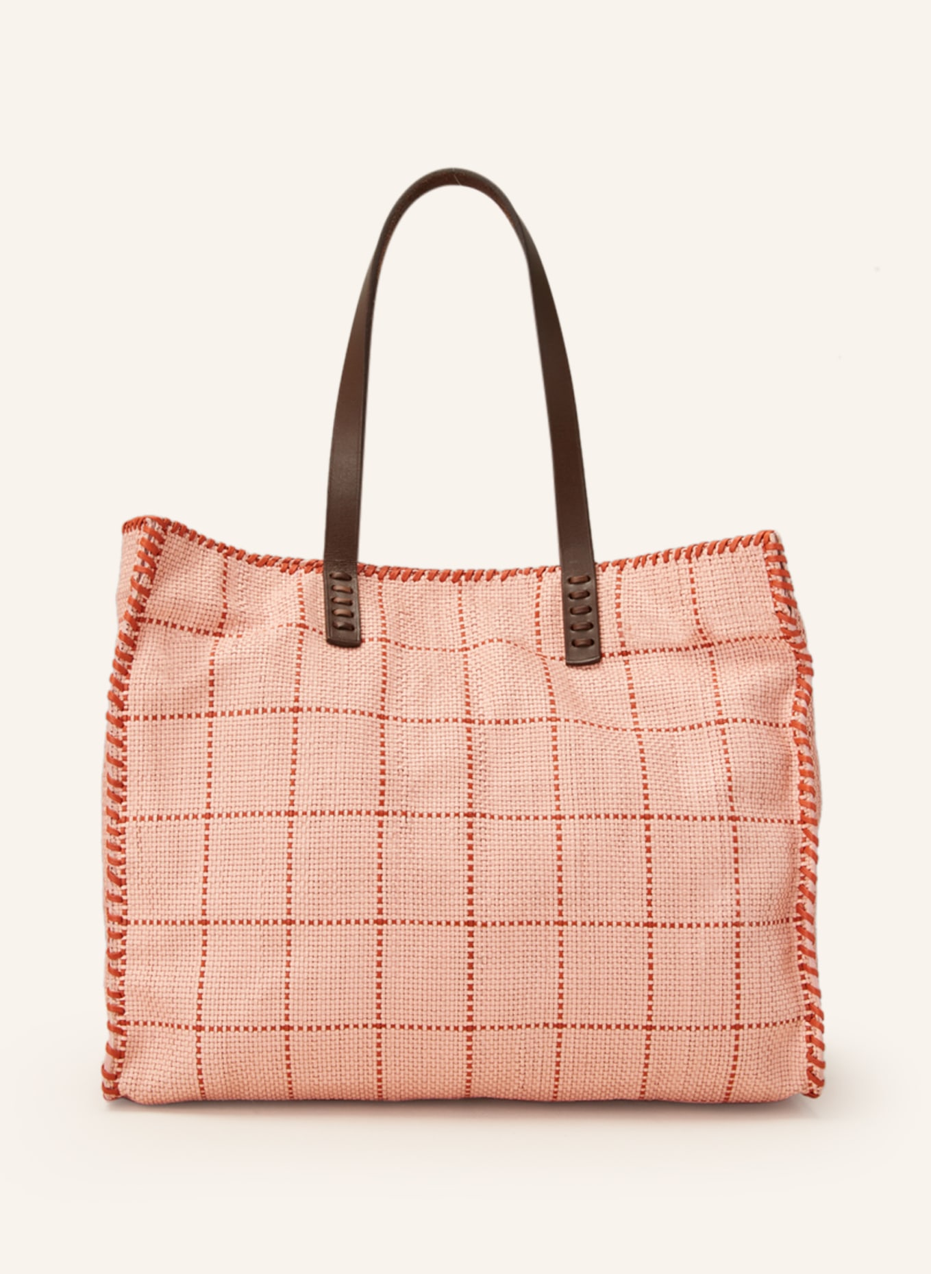 DRAGON DIFFUSION Shopper CHECK TOTE, Farbe: ROSA/ ORANGE/ BRAUN (Bild 1)