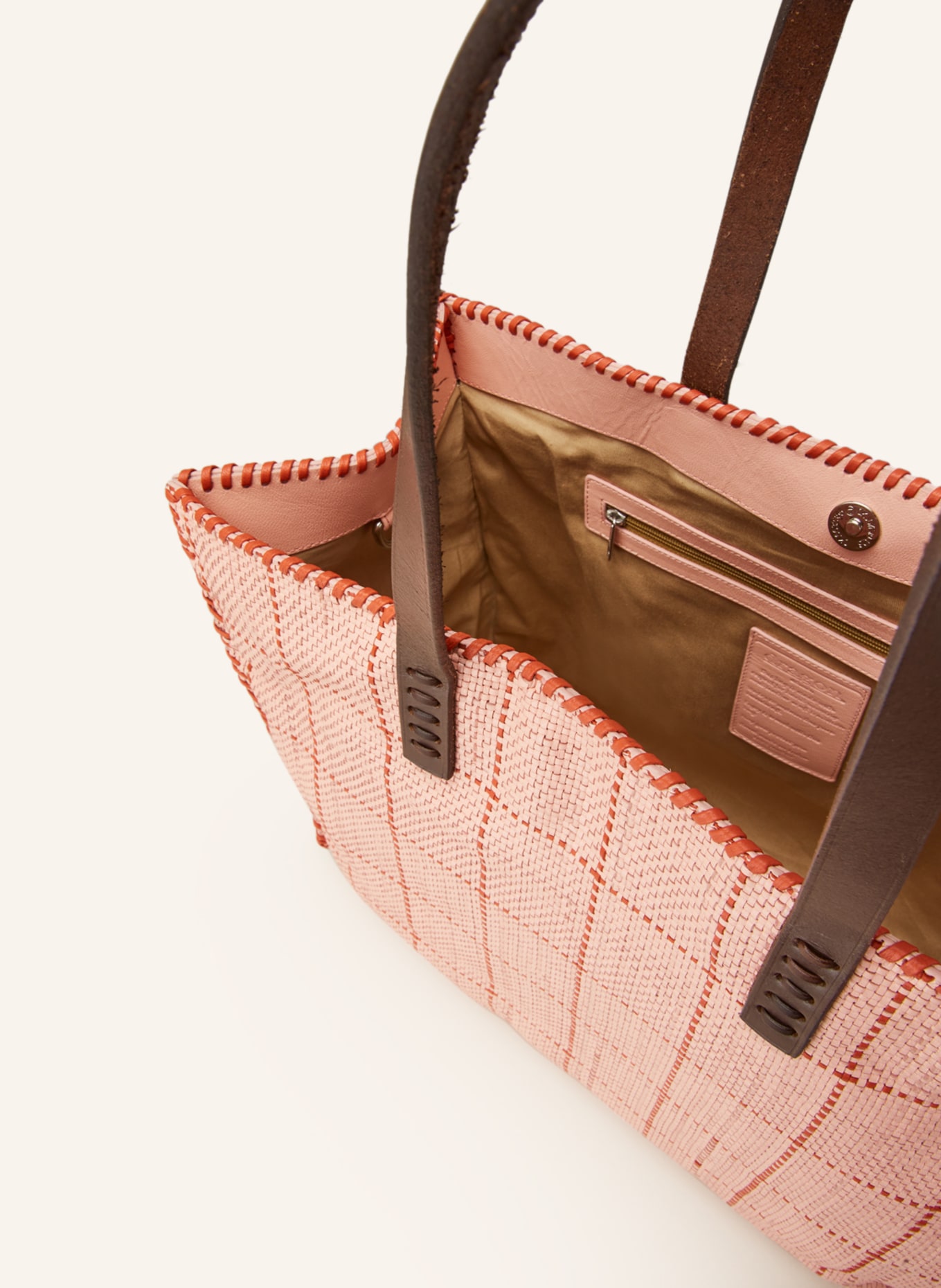 DRAGON DIFFUSION Shopper CHECK TOTE, Farbe: ROSA/ ORANGE/ BRAUN (Bild 3)