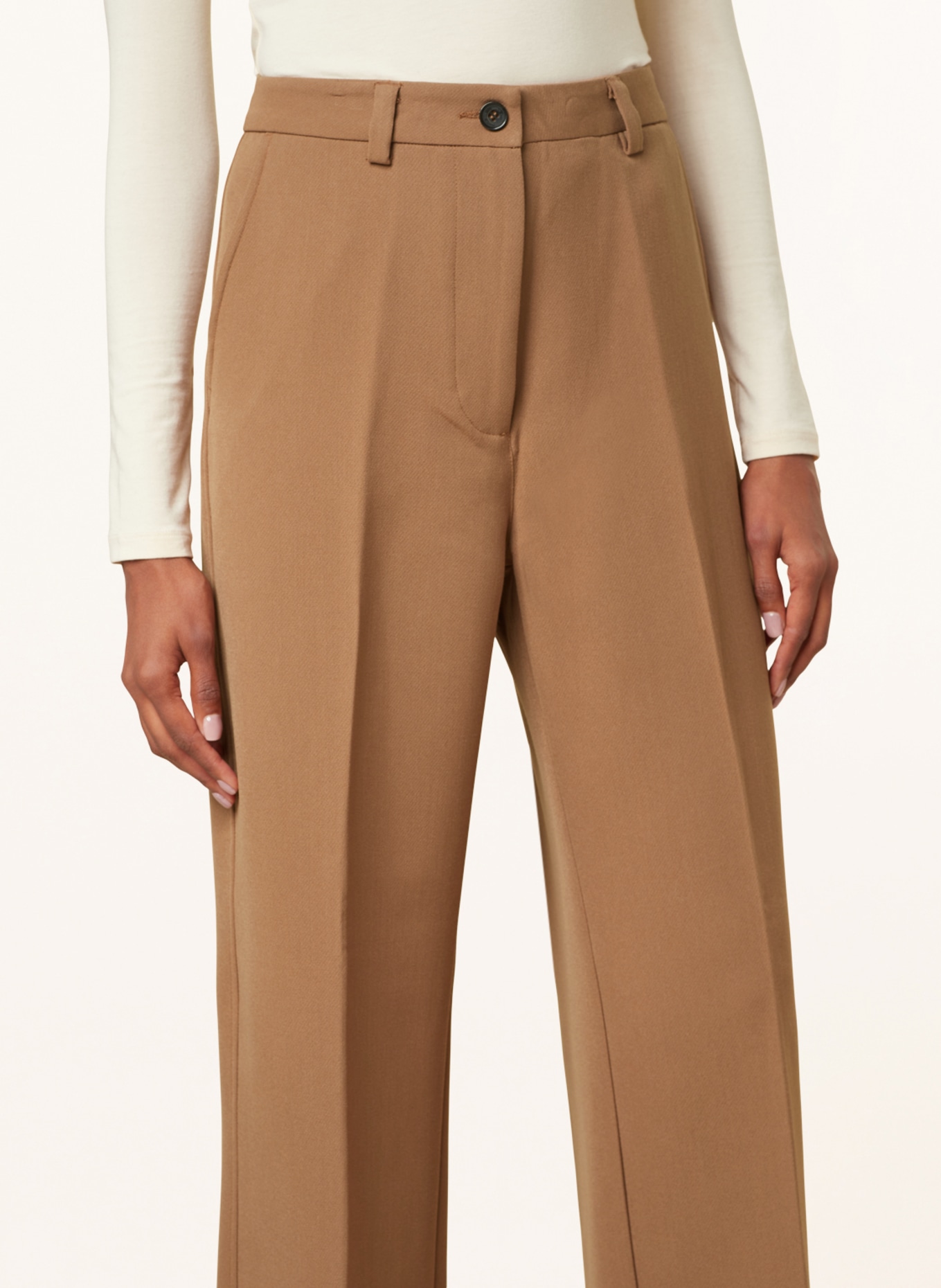 REPLAY Wide leg trousers, Color: BROWN (Image 5)