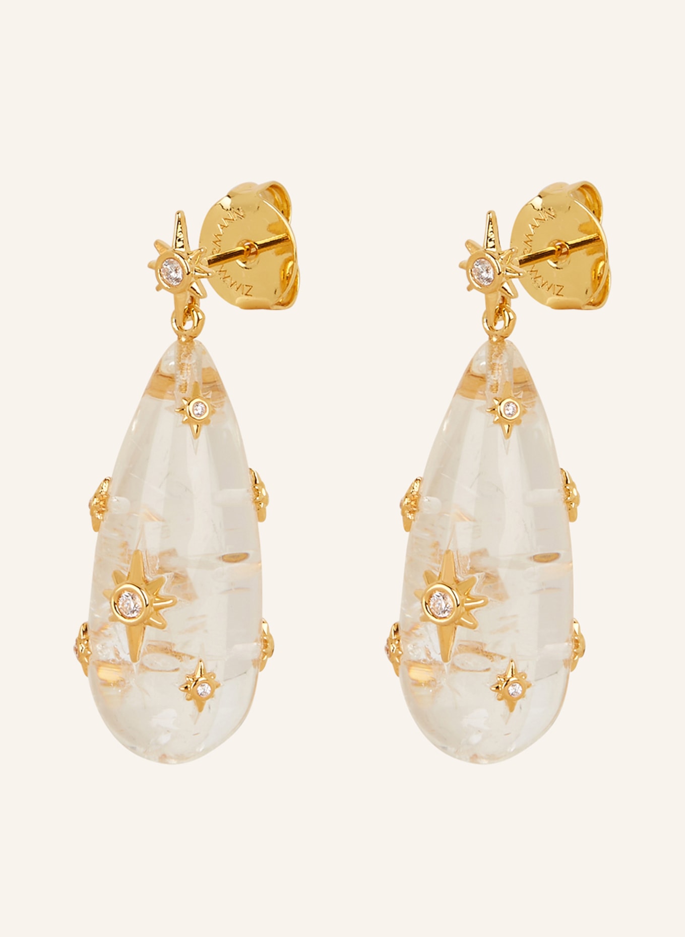 ZIMMERMANN Earrings CRYTSAL DROP, Color: GOLD/ WHITE (Image 1)