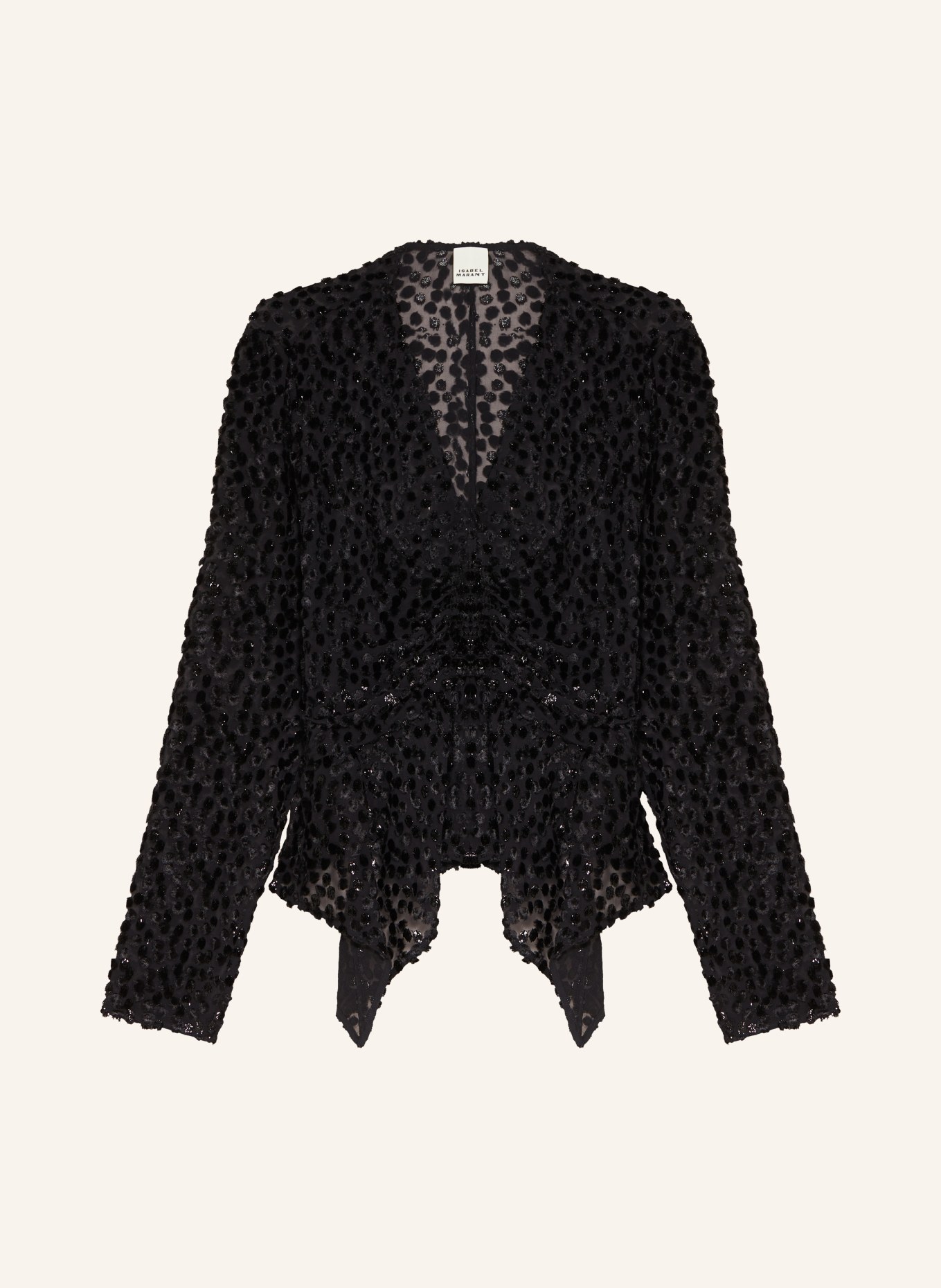 ISABEL MARANT Shirt blouse with glitter thread, Color: BLACK (Image 1)