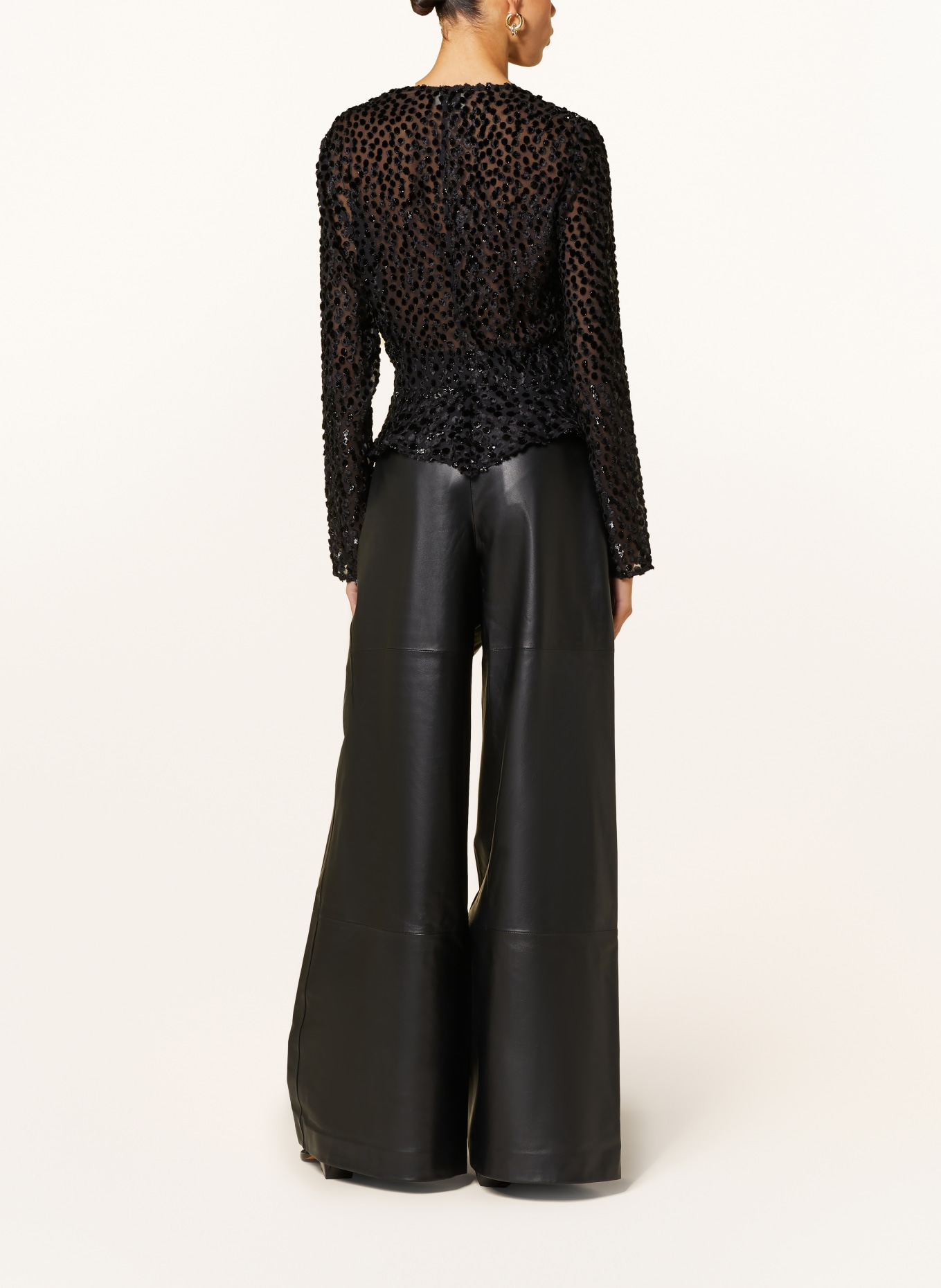 ISABEL MARANT Shirt blouse with glitter thread, Color: BLACK (Image 3)