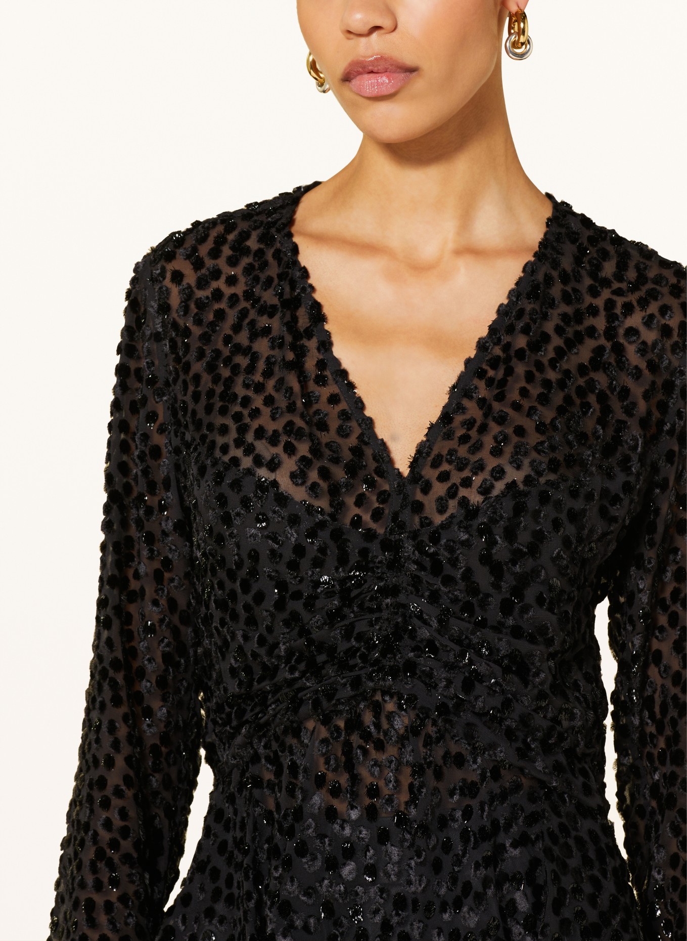 ISABEL MARANT Shirt blouse with glitter thread, Color: BLACK (Image 4)