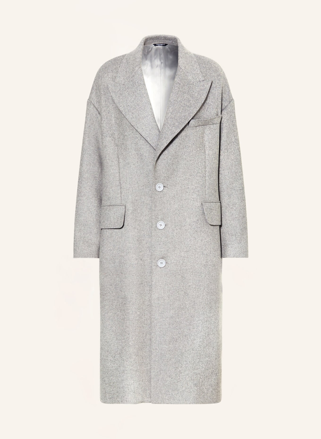 DOLCE & GABBANA Wool coat, Color: GRAY (Image 1)