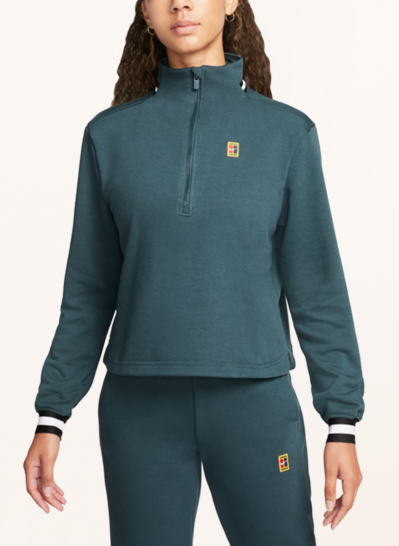 Nike Bluza dresowa typu troyer, Kolor: PETROL (Obrazek 2)