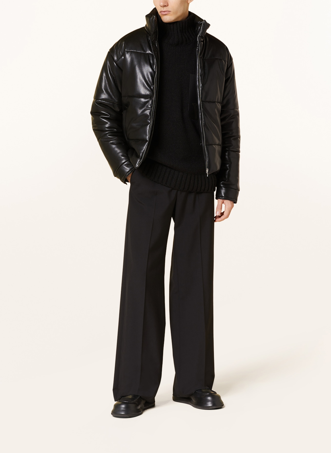 Nanushka Jacket MARRON in leather look, Color: BLACK (Image 2)
