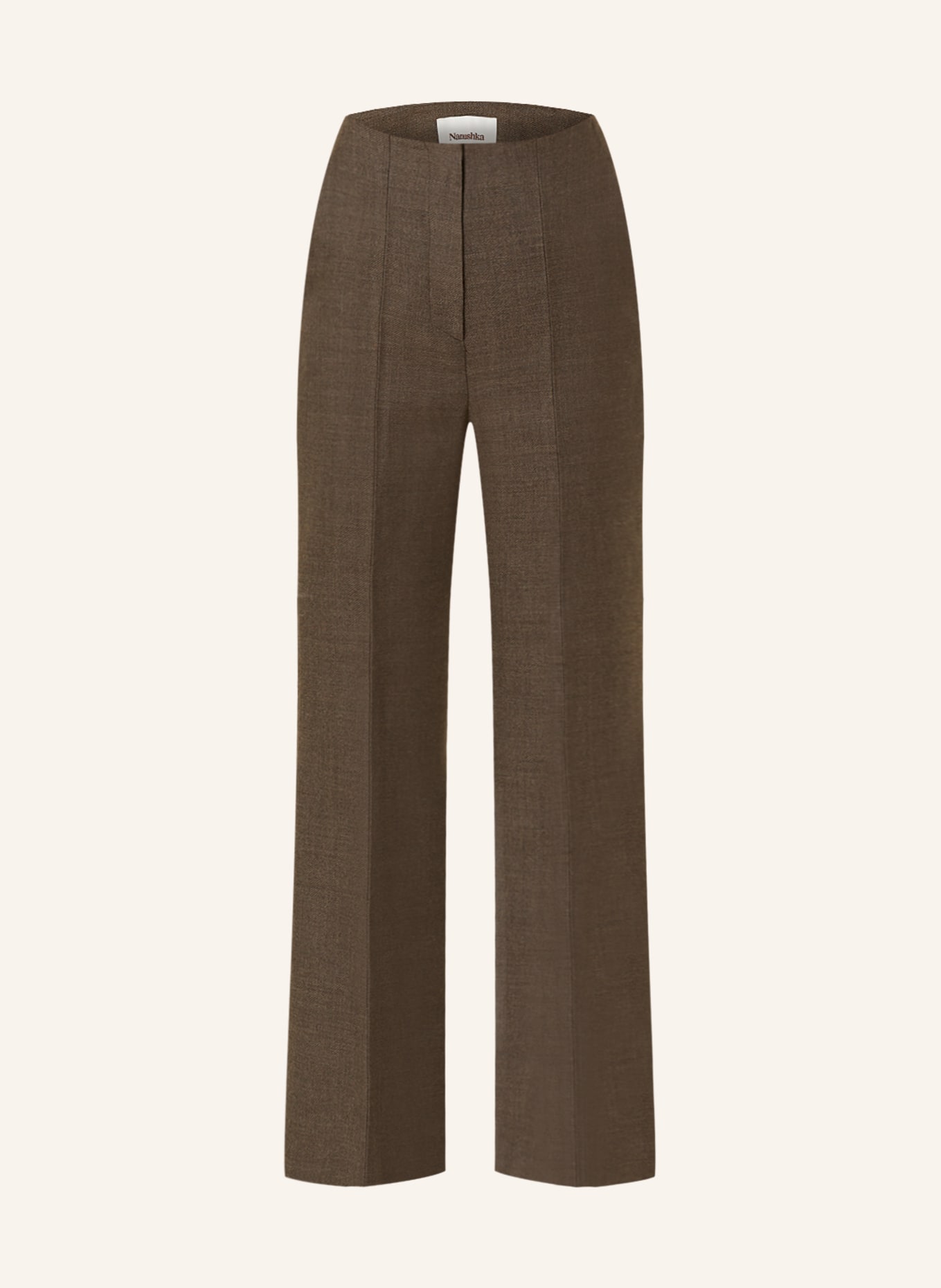 Nanushka Bootcut trousers CARILLO, Color: BROWN (Image 1)