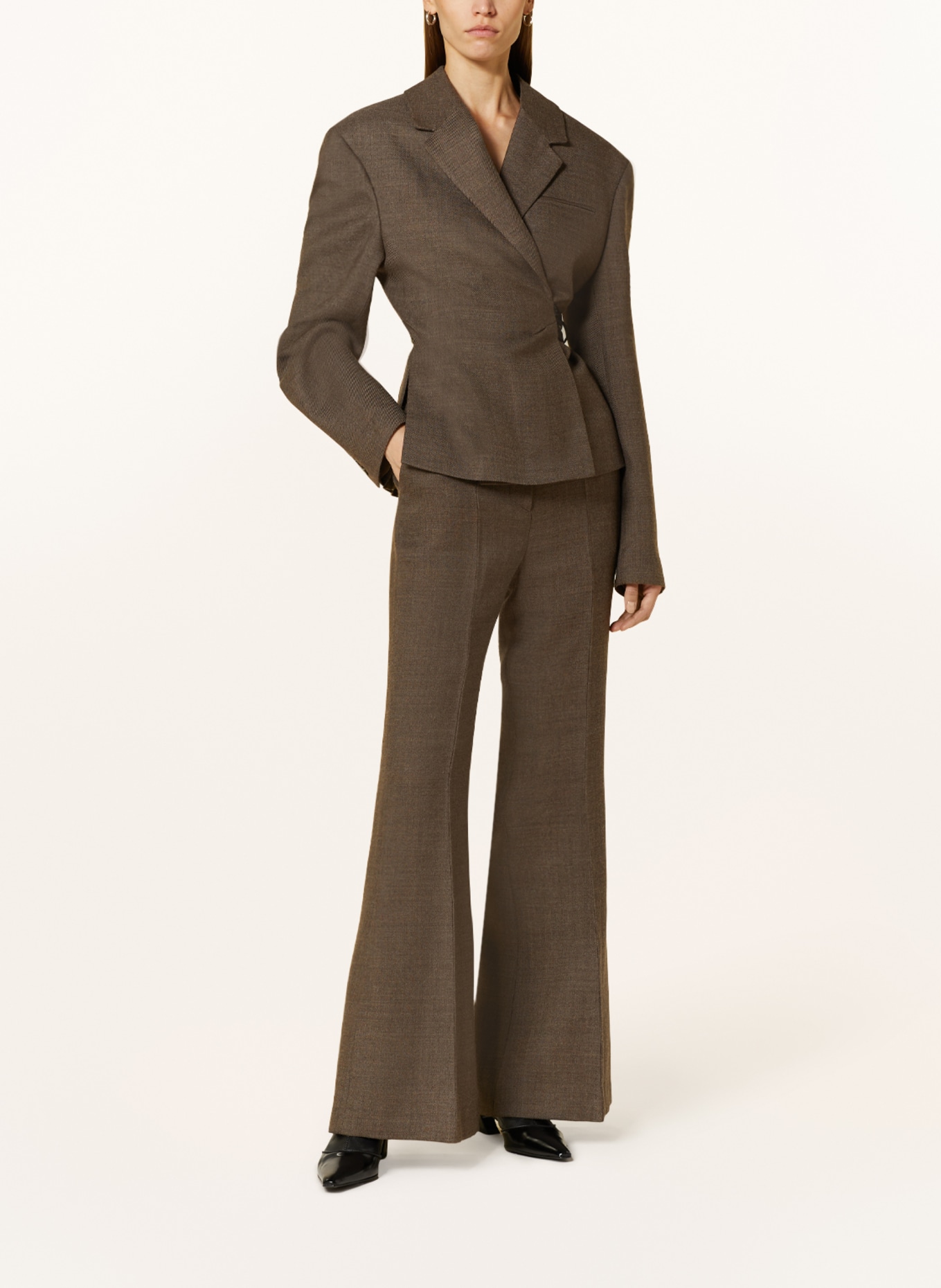 Nanushka Bootcut trousers CARILLO, Color: BROWN (Image 2)