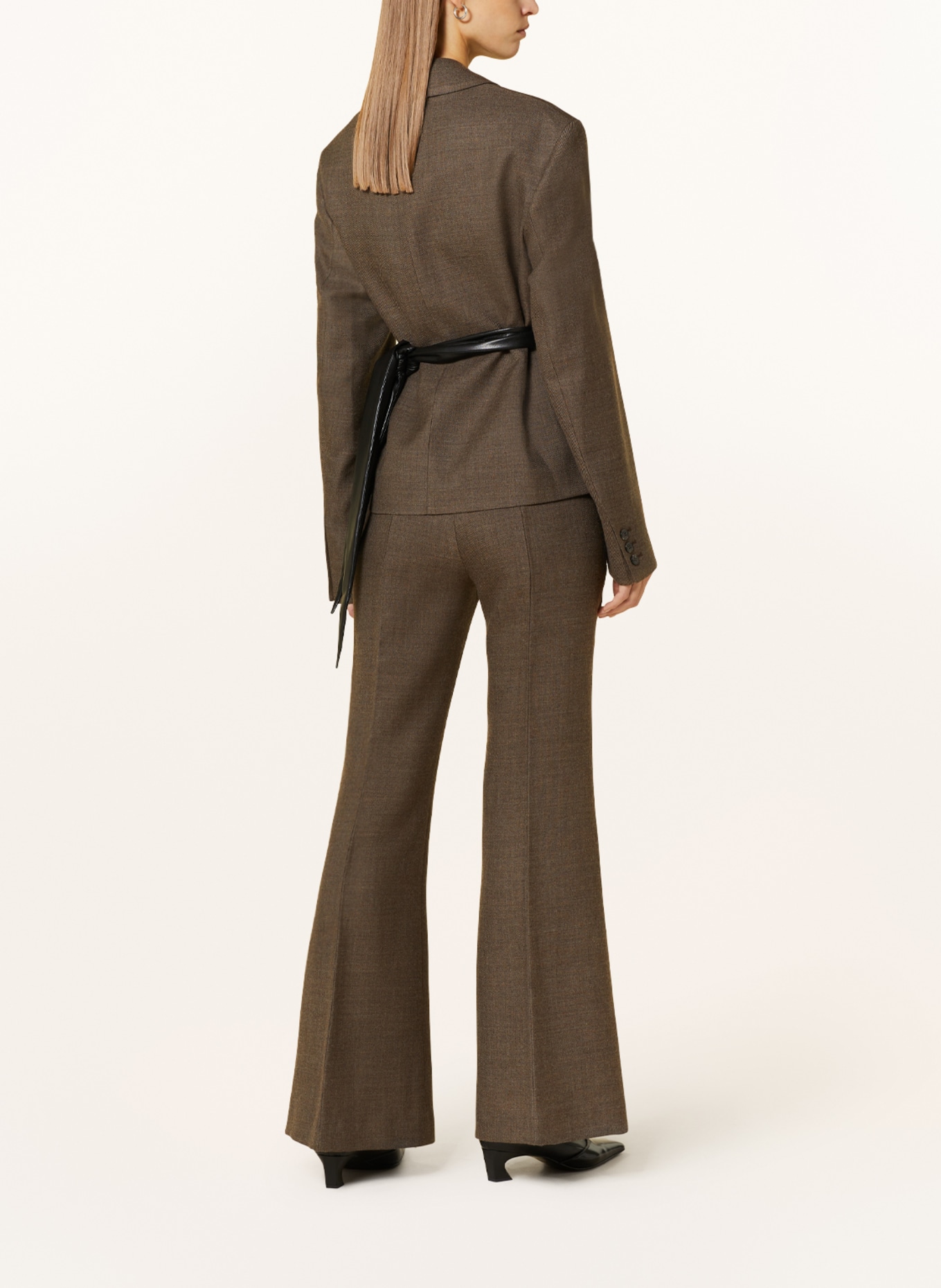 Nanushka Bootcut trousers CARILLO, Color: BROWN (Image 3)