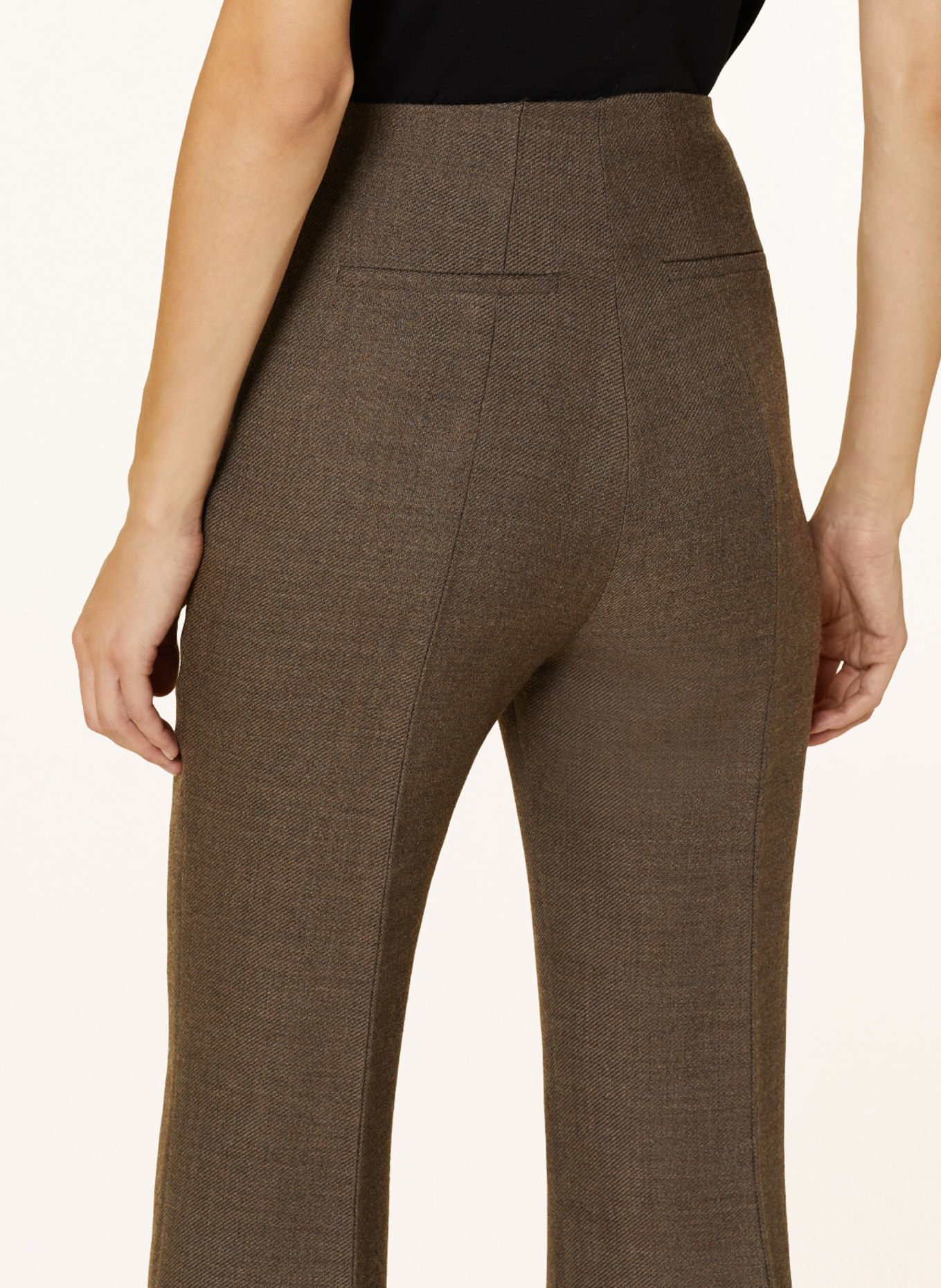 Nanushka Bootcut trousers CARILLO, Color: BROWN (Image 5)