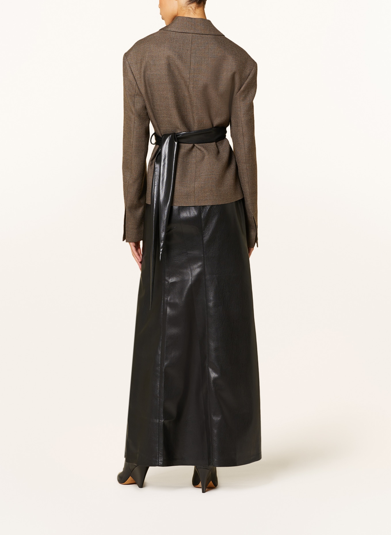Nanushka Skirt CARLOTTA in leather look, Color: BLACK (Image 3)