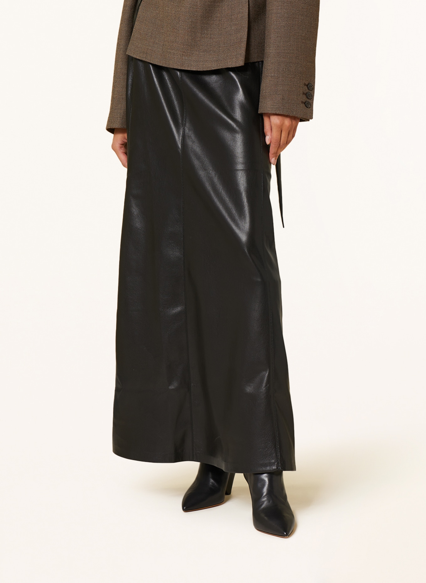 Nanushka Skirt CARLOTTA in leather look, Color: BLACK (Image 4)