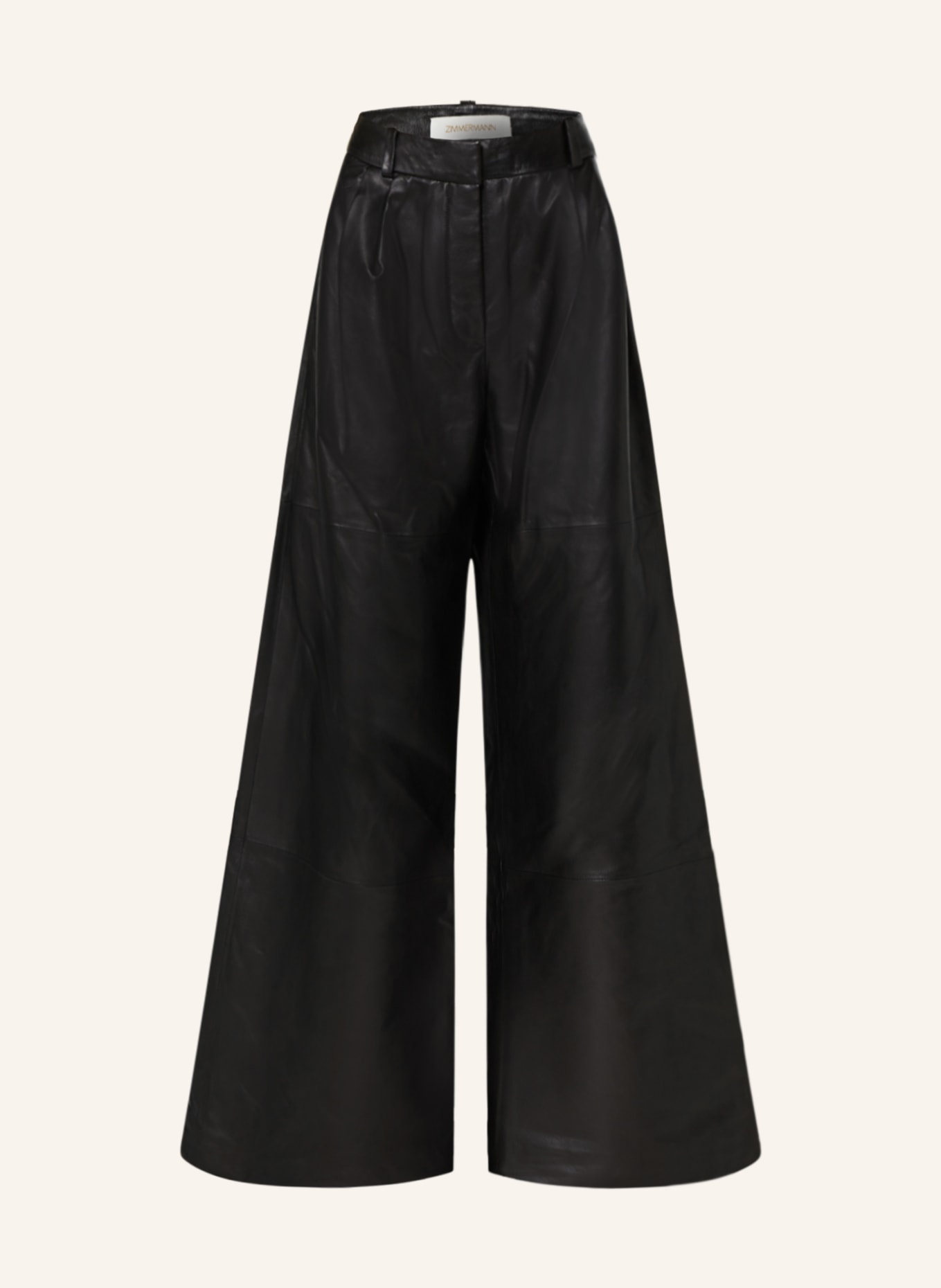 ZIMMERMANN Leather trousers LUMINOSITY, Color: BLACK (Image 1)