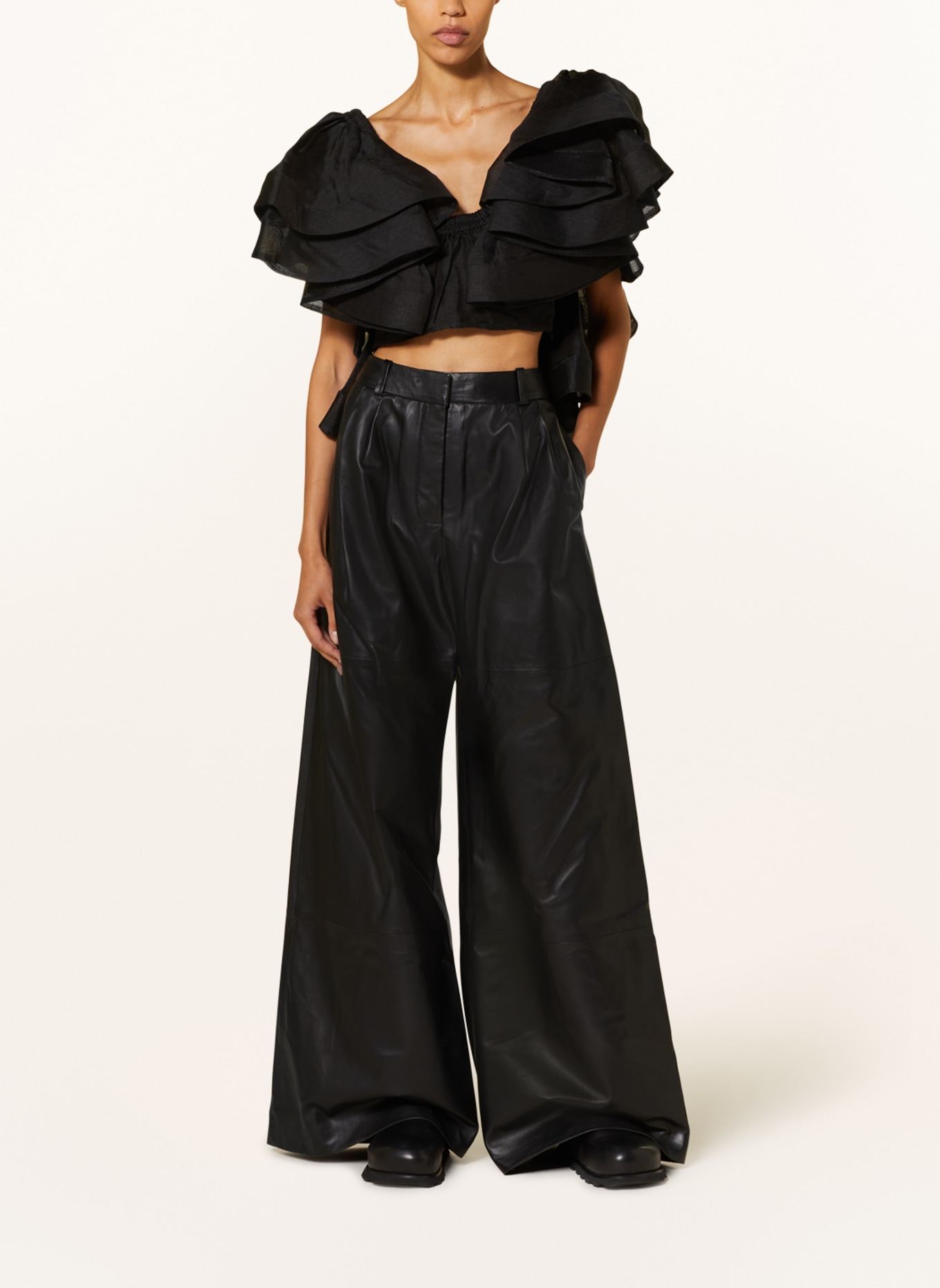 ZIMMERMANN Leather trousers LUMINOSITY, Color: BLACK (Image 2)