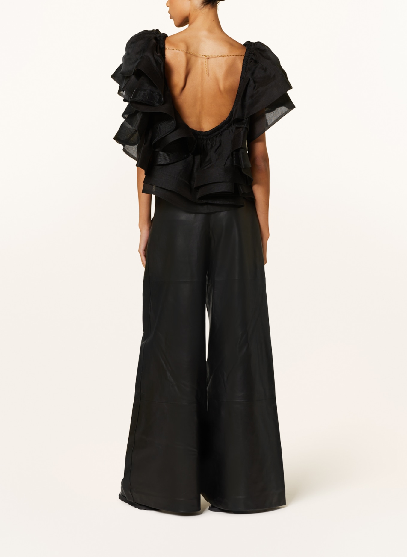 ZIMMERMANN Leather trousers LUMINOSITY, Color: BLACK (Image 3)