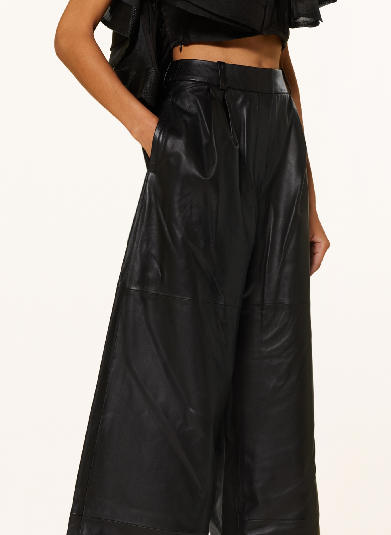 ZIMMERMANN Leather trousers LUMINOSITY, Color: BLACK (Image 5)