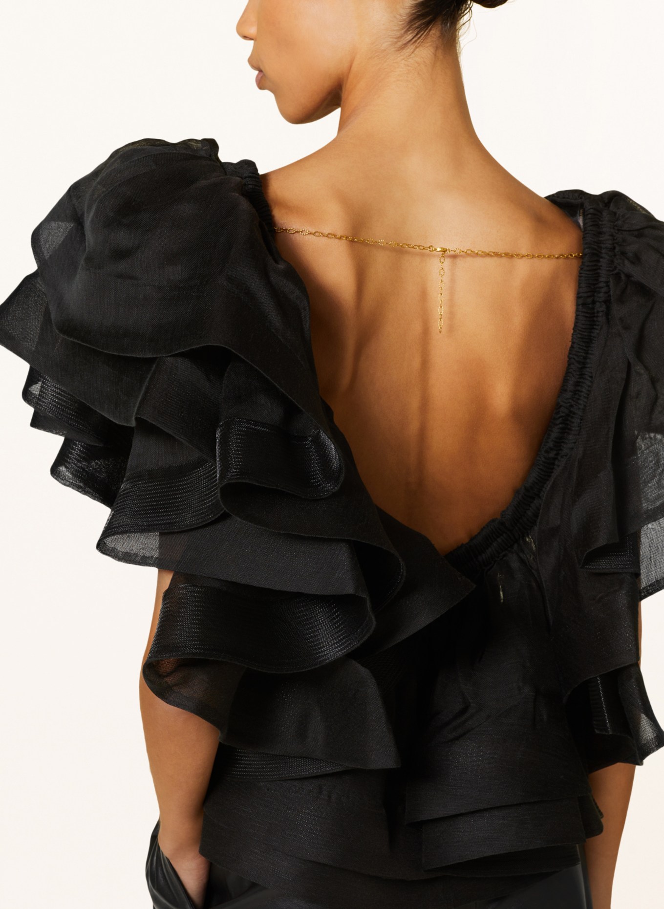 ZIMMERMANN Shirt blouse made of linen and silk, Color: BLK BLACK (Image 4)