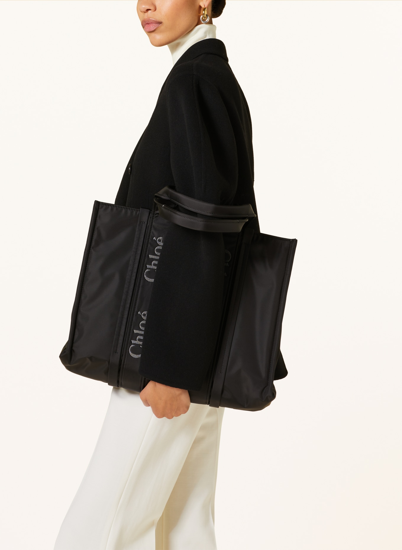 Chloé Shopper WOODY, Color: BLACK (Image 4)