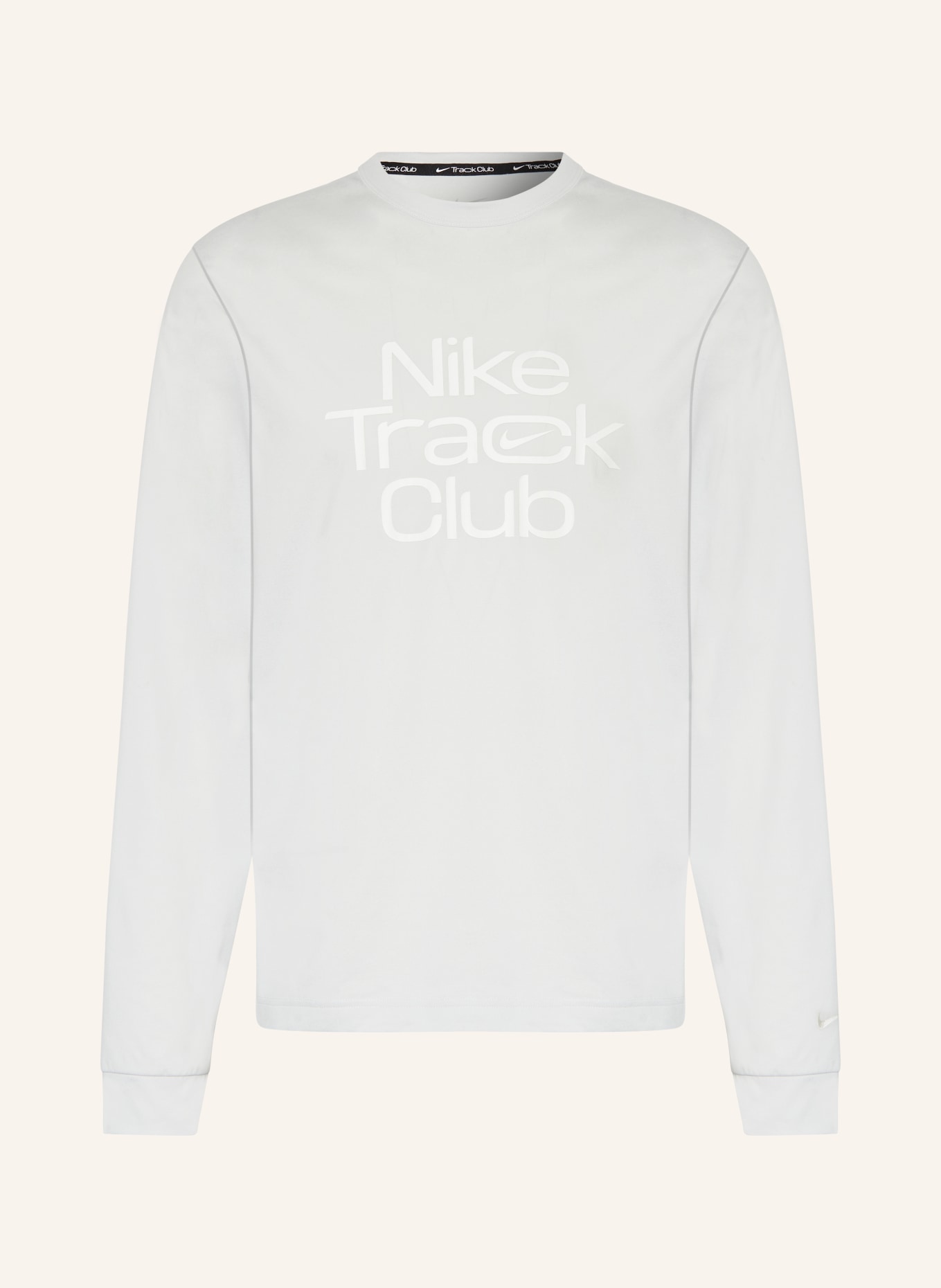 Nike Laufshirt TRACK CLUB, Farbe: HELLGRAU/ WEISS (Bild 1)