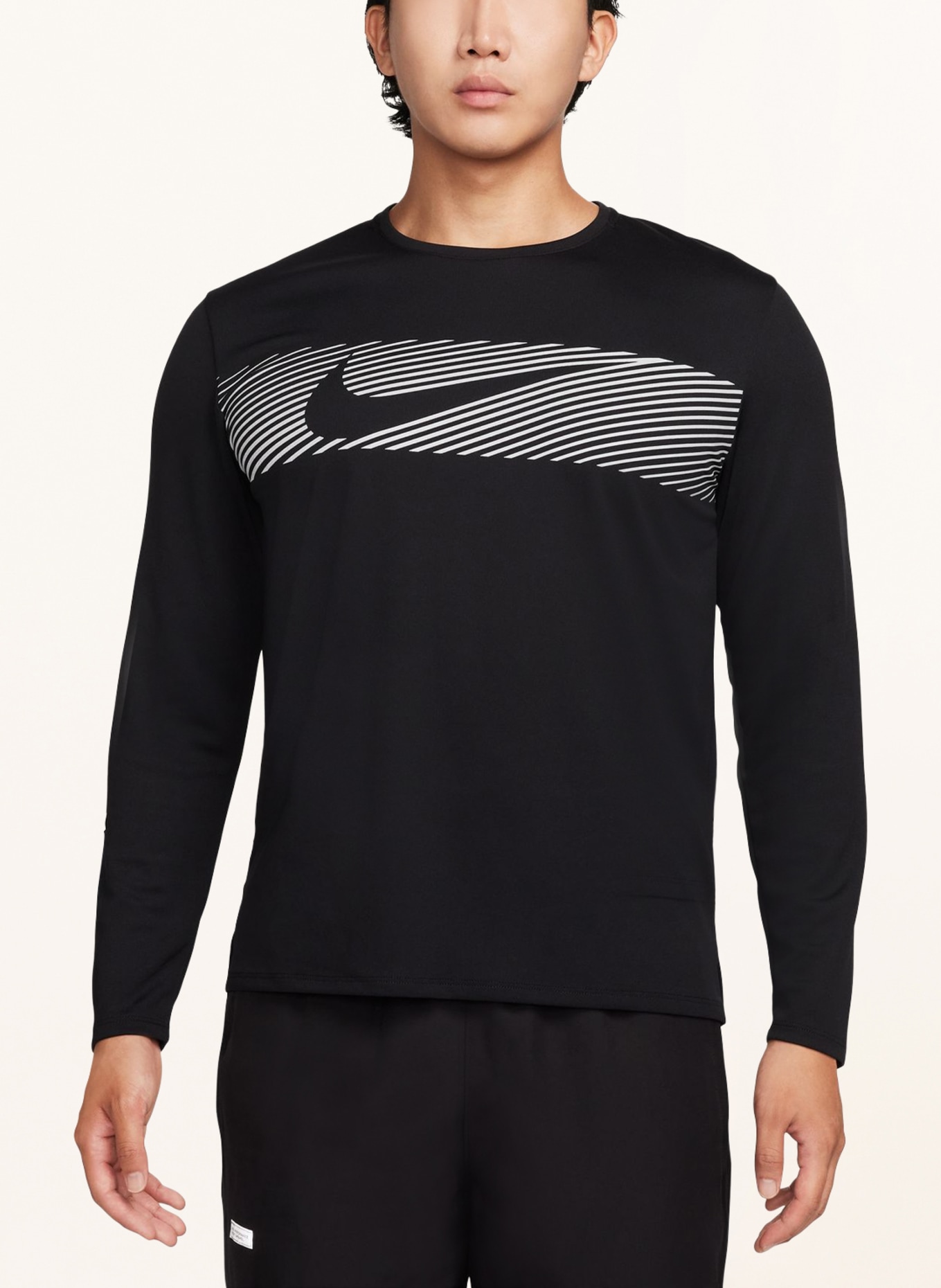 Nike Running shirt MILER FLASH, Color: BLACK/ GRAY (Image 2)