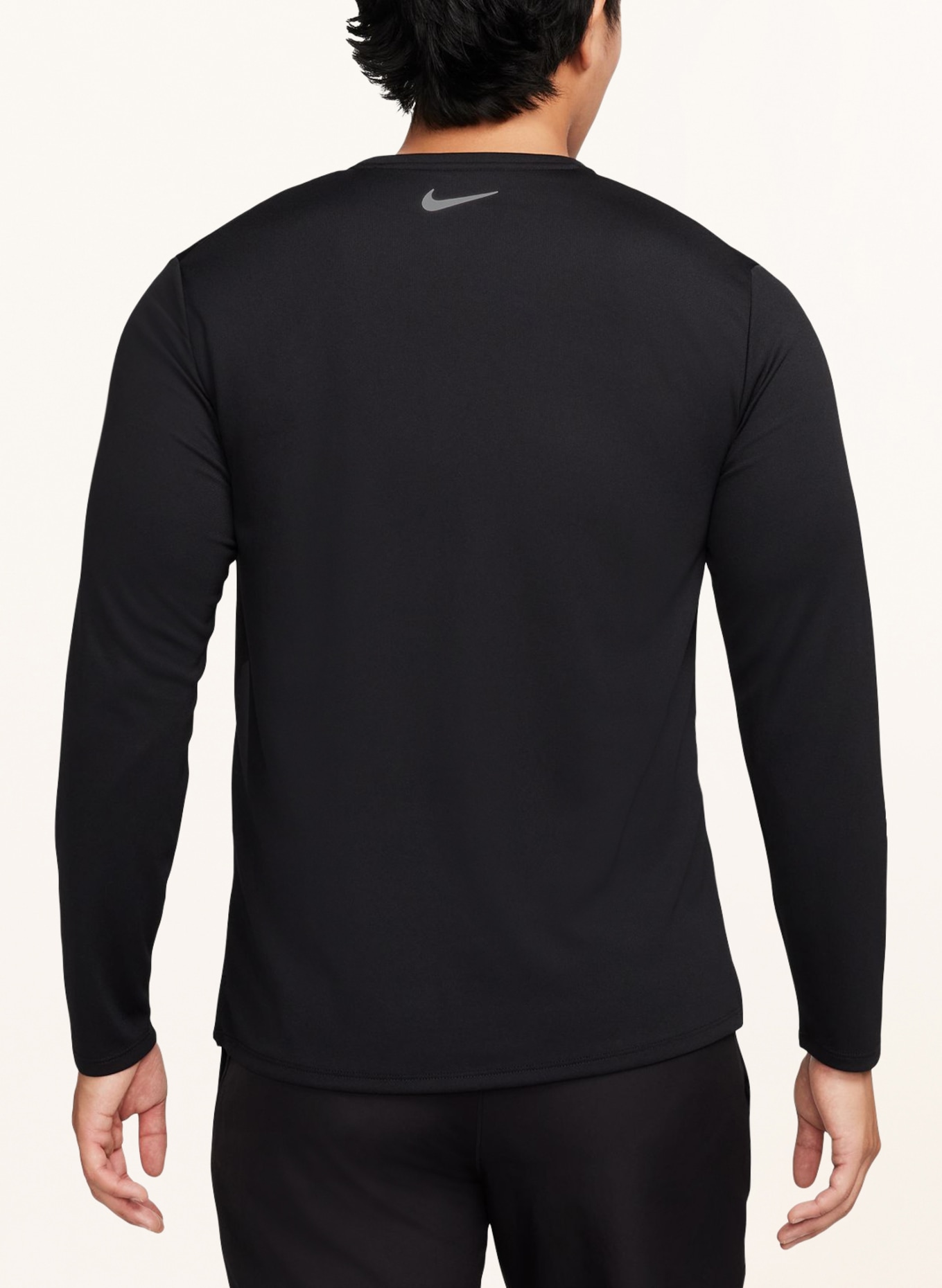 Nike Running shirt MILER FLASH, Color: BLACK/ GRAY (Image 3)