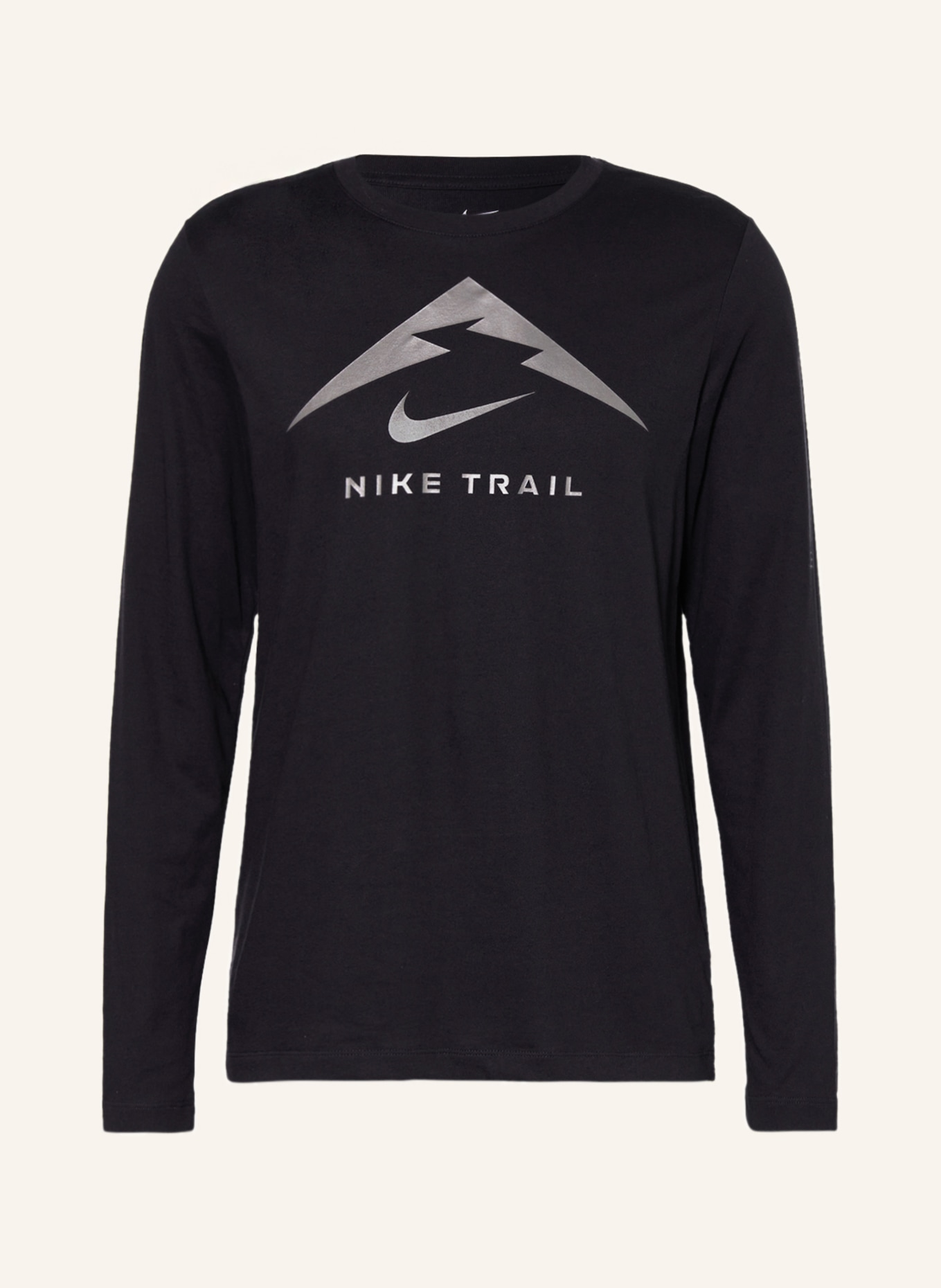 Nike Running shirt DRI-FIT TRAIL, Color: BLACK/ GRAY (Image 1)