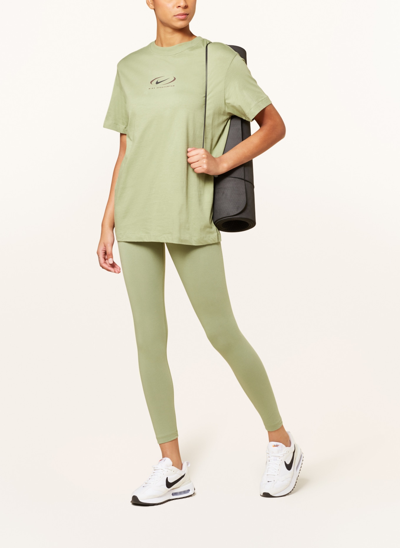 Nike Black & Lime Green stretch Leggings Athletic Pants Size Large | eBay