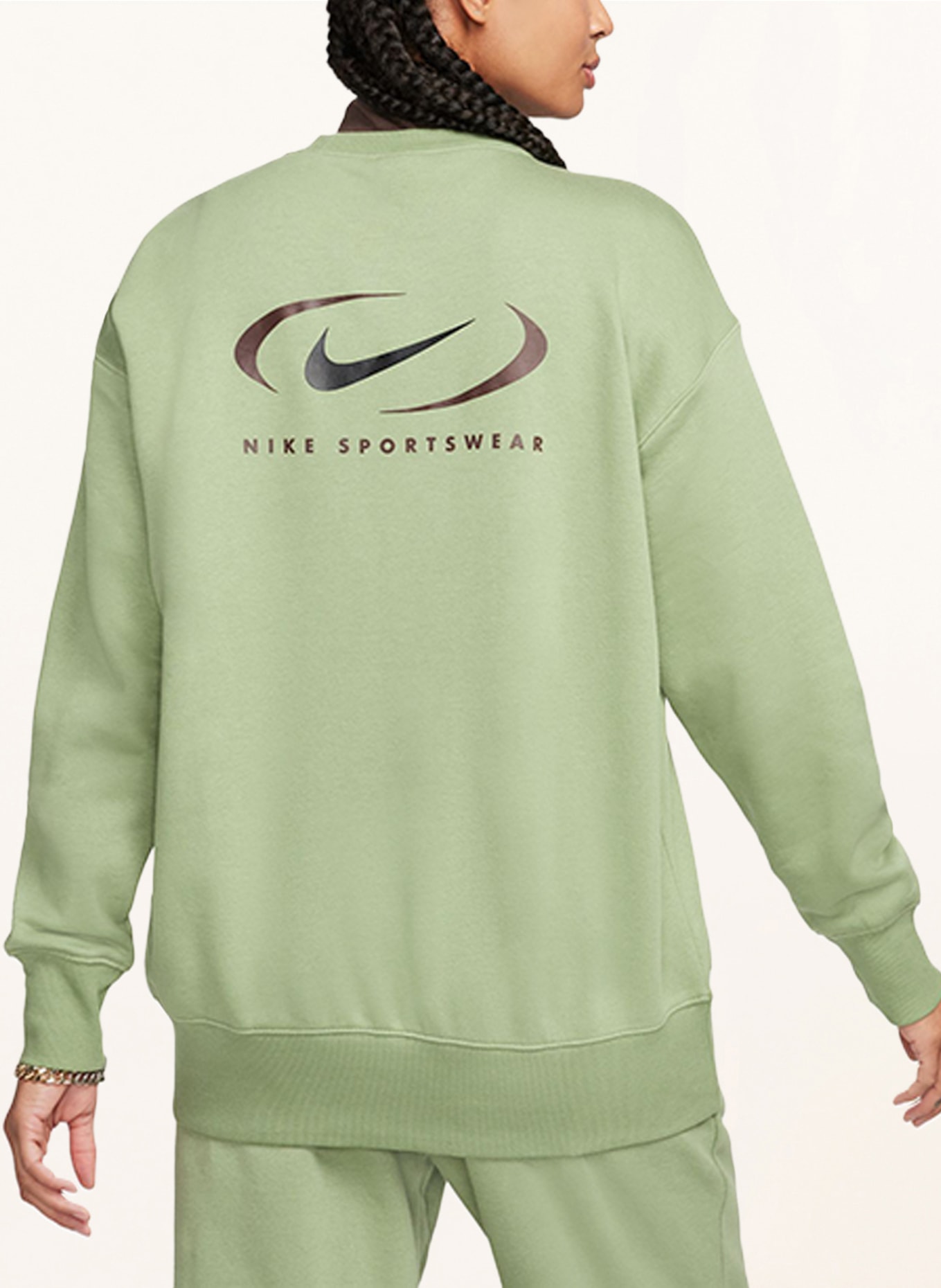 Nike Oversized mikina PHOENIX, Barva: SVĚTLE ZELENÁ (Obrázek 3)