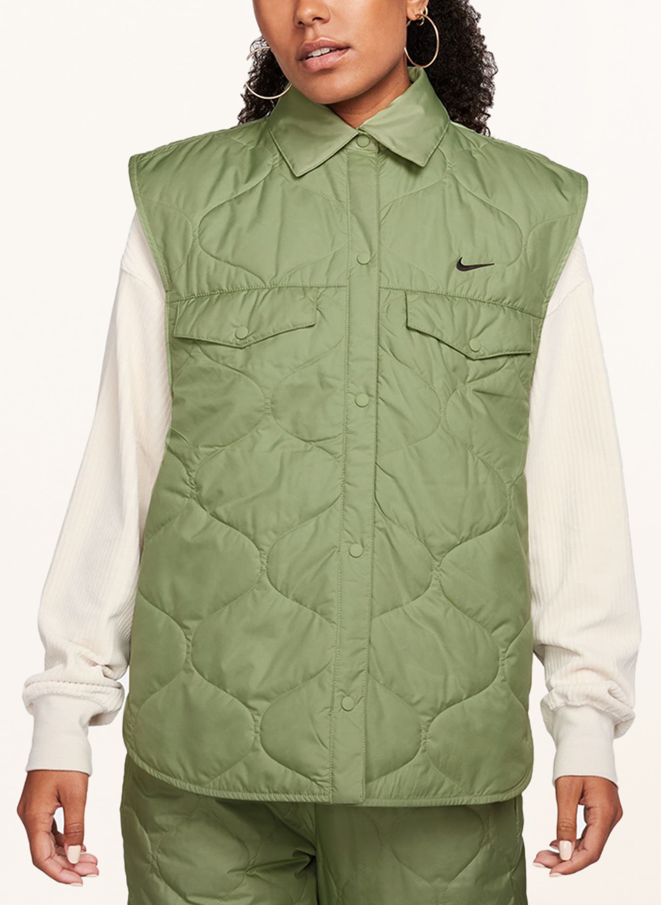 Nike Quilted vest SPORTSWEAR ESSENTIALS, Color: LIGHT GREEN (Image 4)