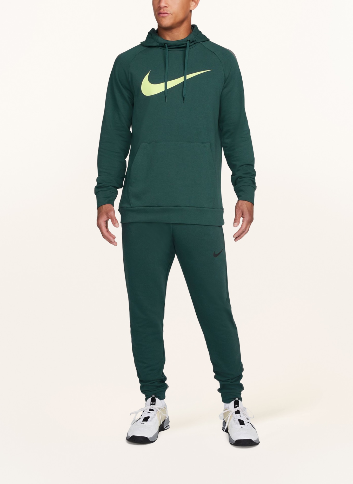 Nike Hoodie DRI-FIT, Farbe: PETROL/ NEONGELB (Bild 2)
