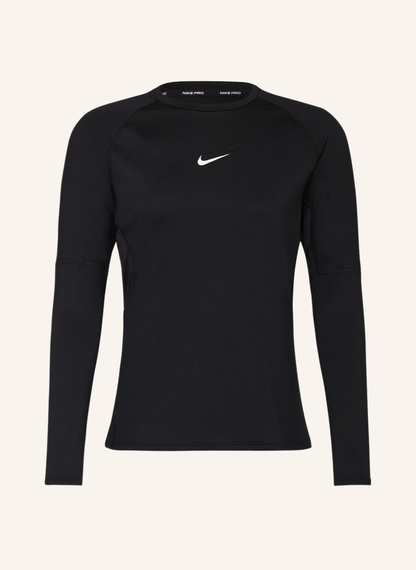 Nike Long sleeve shirt PRO WARM, Color: BLACK/ WHITE (Image 1)