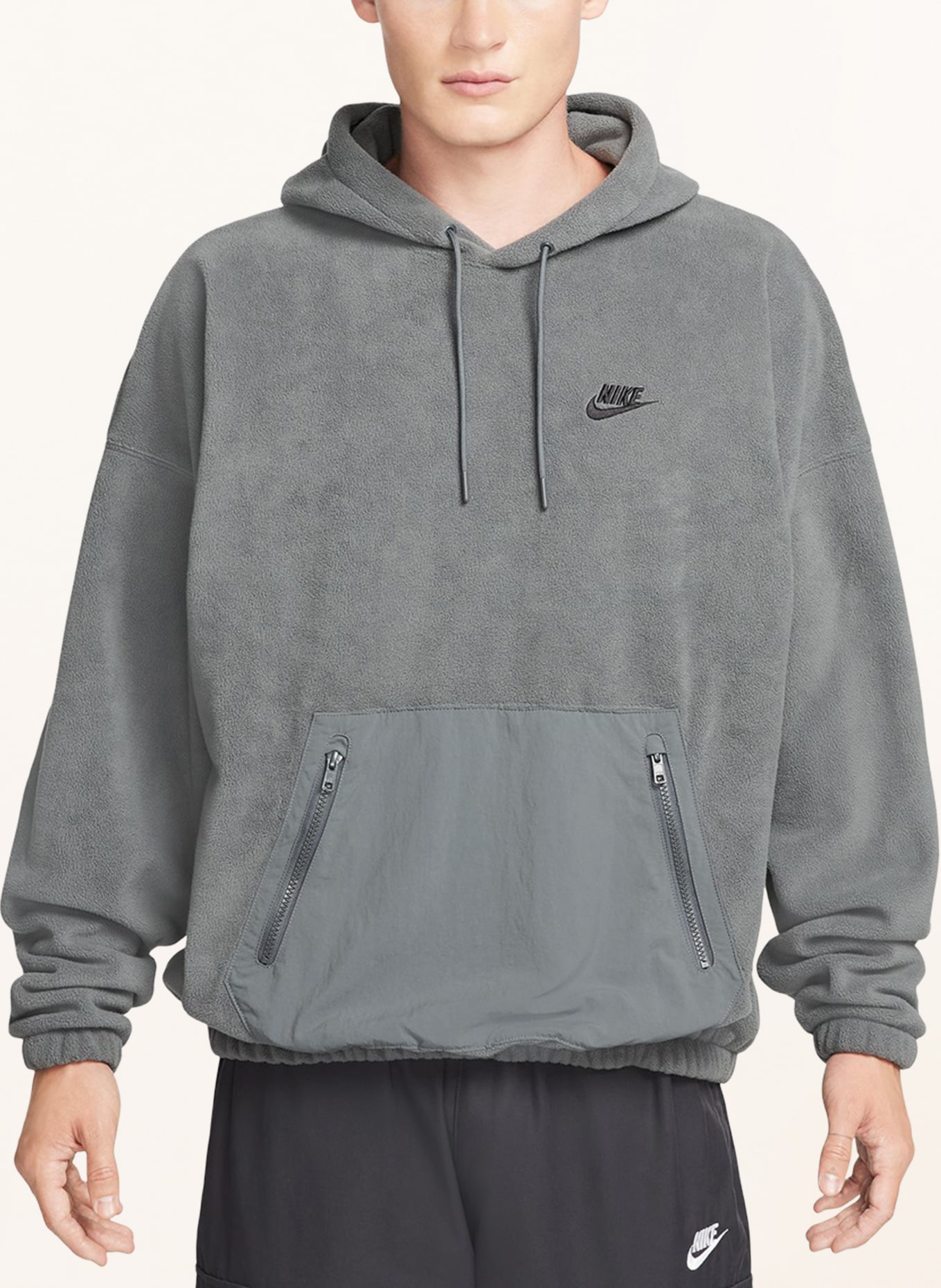 Nike Fleece hoodie CLUB, Color: GRAY (Image 2)
