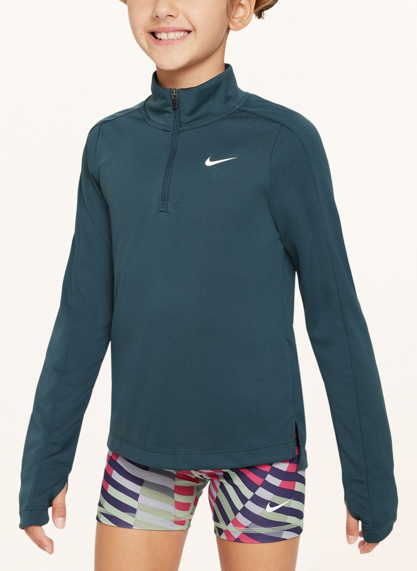 Nike Tričko s dlouhým rukávem DRI-FIT, Barva: PETROLEJOVÁ (Obrázek 4)